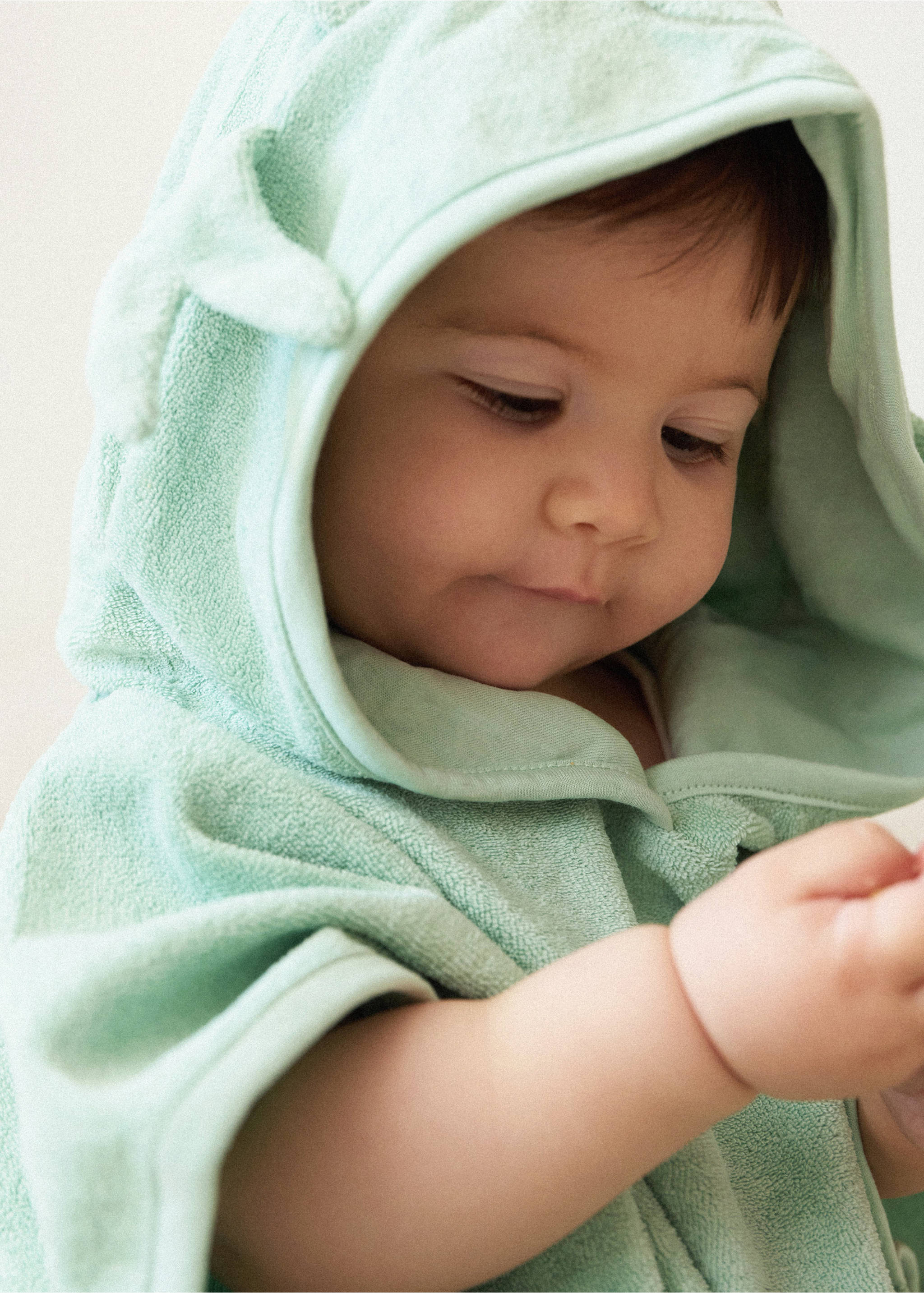 بونشو منشفة بغطاء رأس بطبعة حيوانية - تفاصيل المنتج 5, أخضر. Ref: 27028263-00.