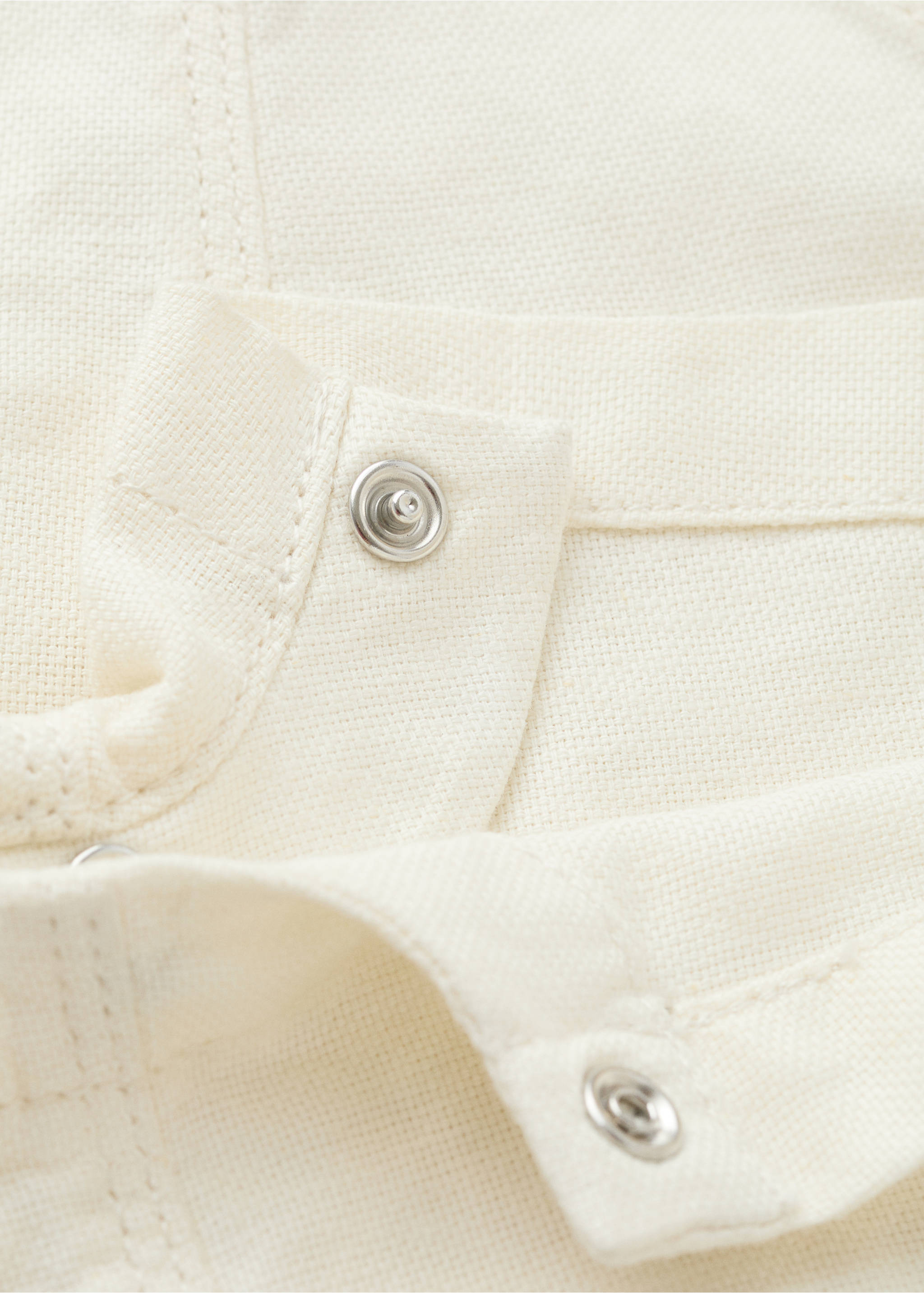 Salopette courte coton - Détail de l'article 0, Blanc cassé. Ref: 27028265-00.