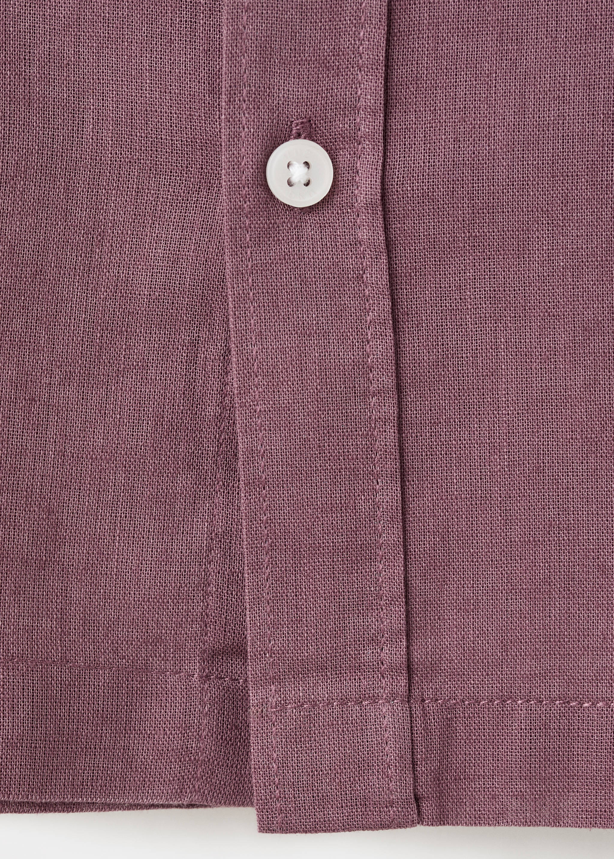 Short sleeve linen-blend shirt - Details of the article 0