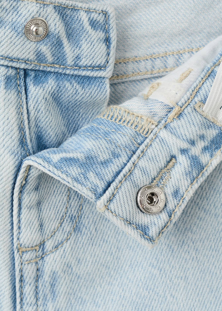 Lemon denim shorts — Light Blue