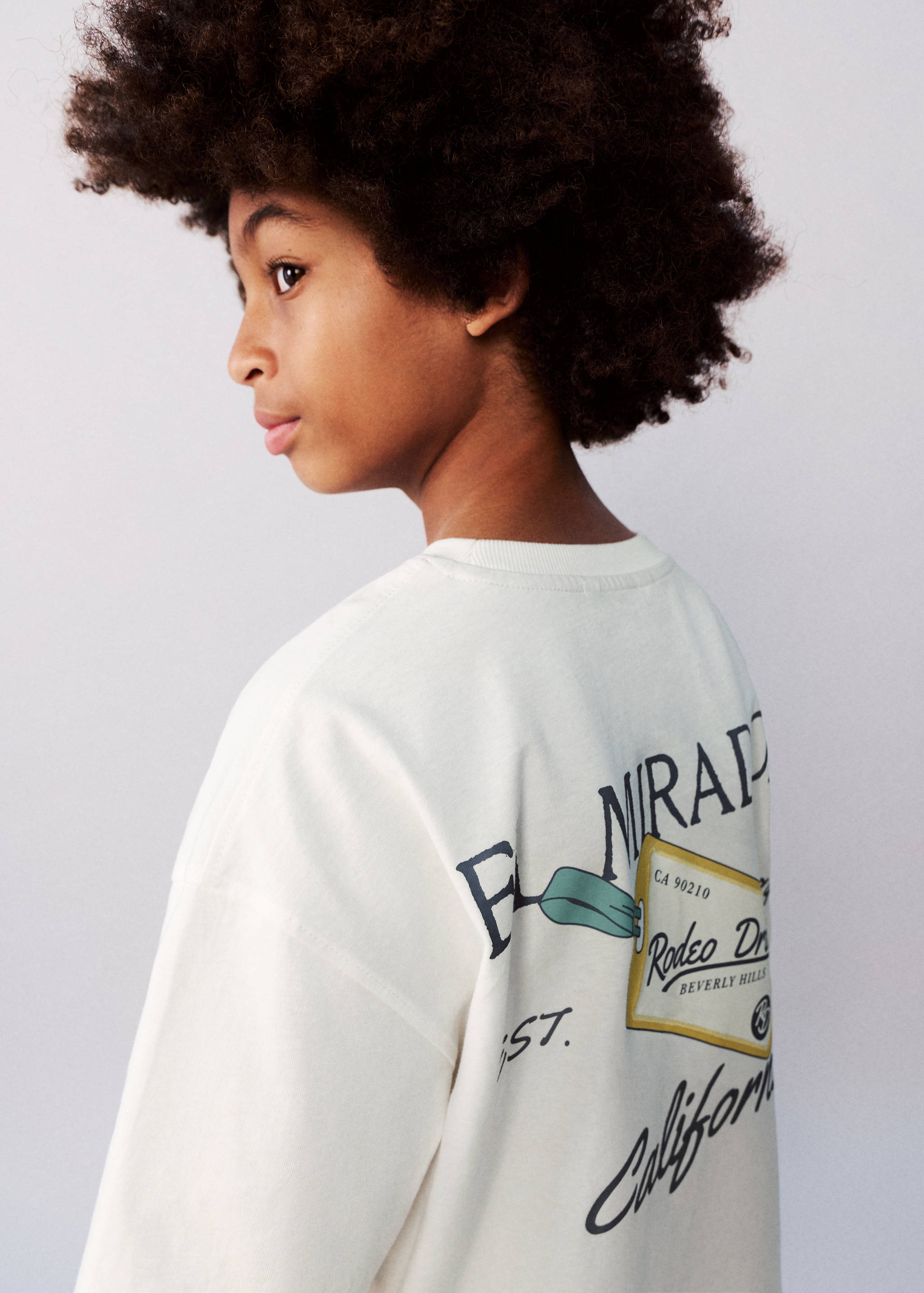 Printed cotton-blend t-shirt - Medium plane