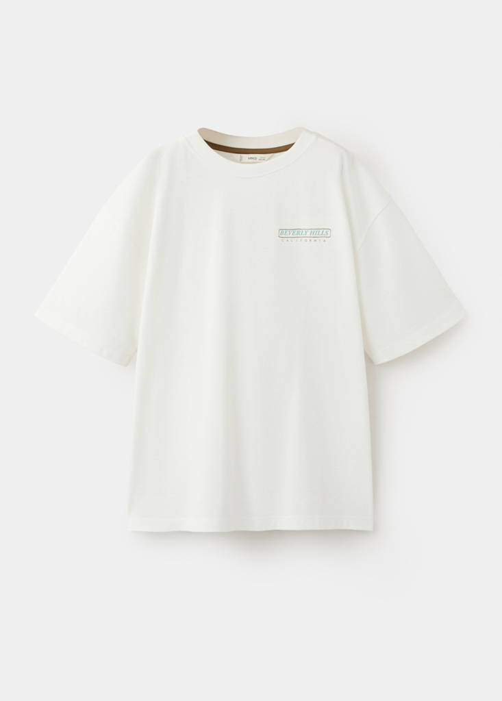 Printed cotton-blend t-shirt — Off White