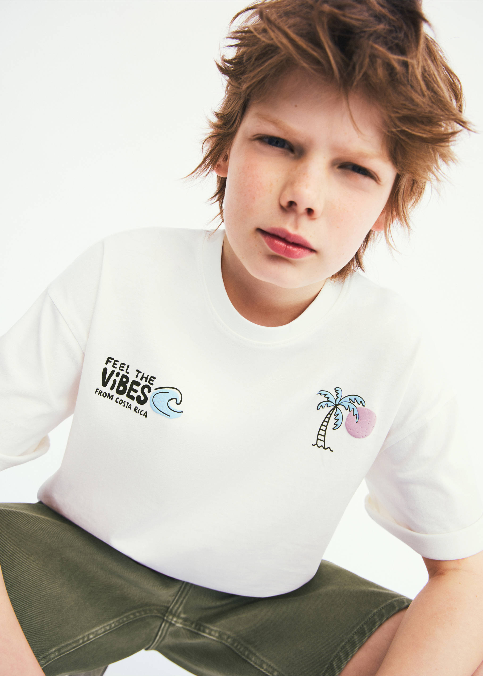 Printed cotton-blend t-shirt - General plane, Off White. Ref: 27028270-00.