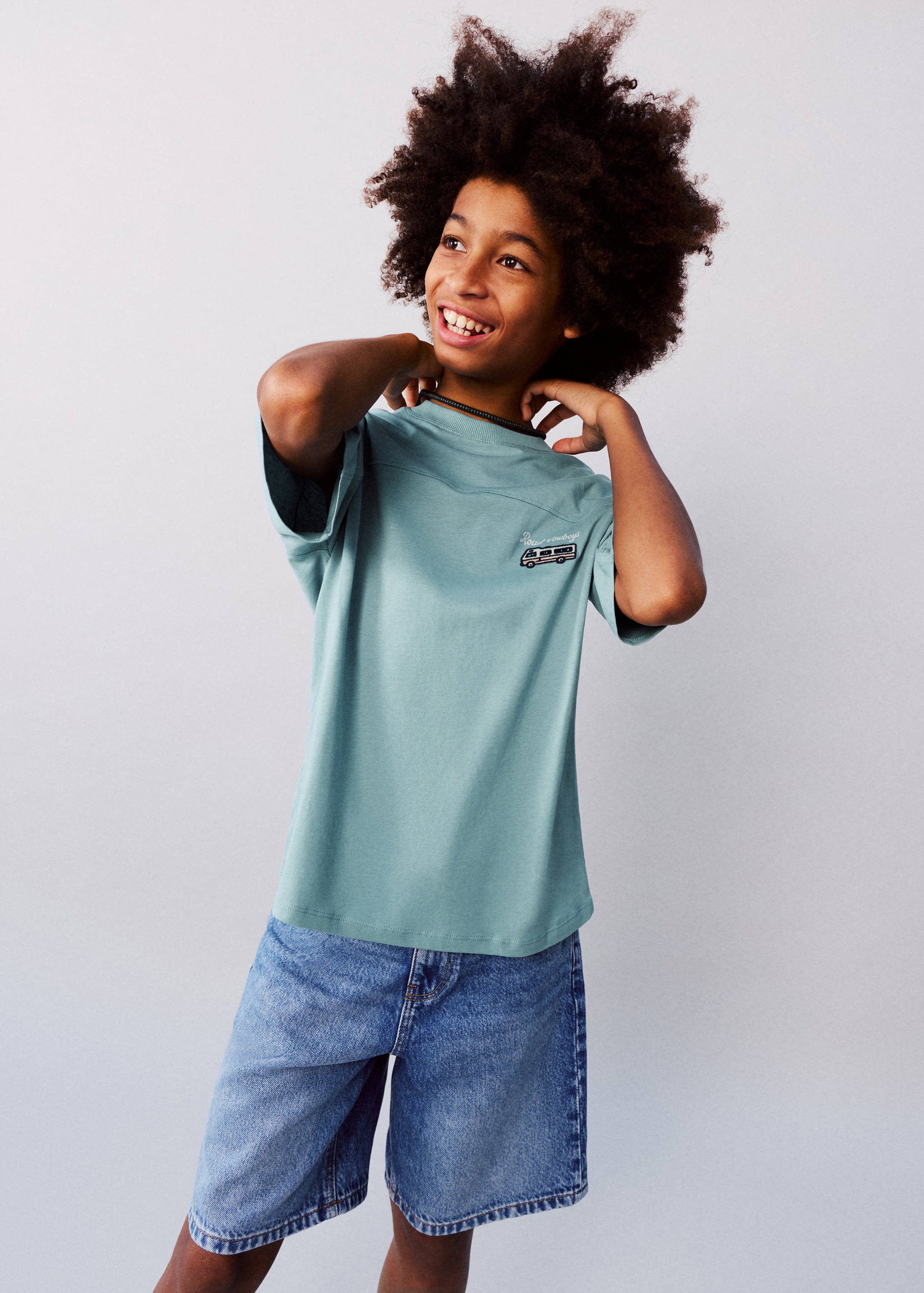 Printed cotton-blend t-shirt - General plane