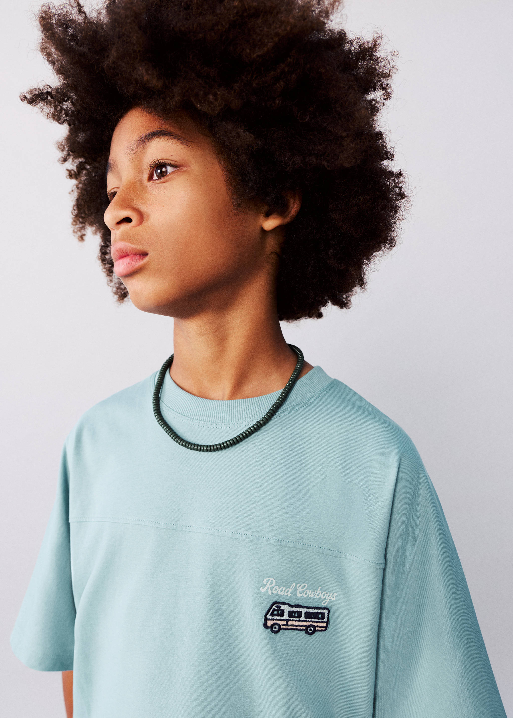 Printed cotton-blend t-shirt - Details of the article 1