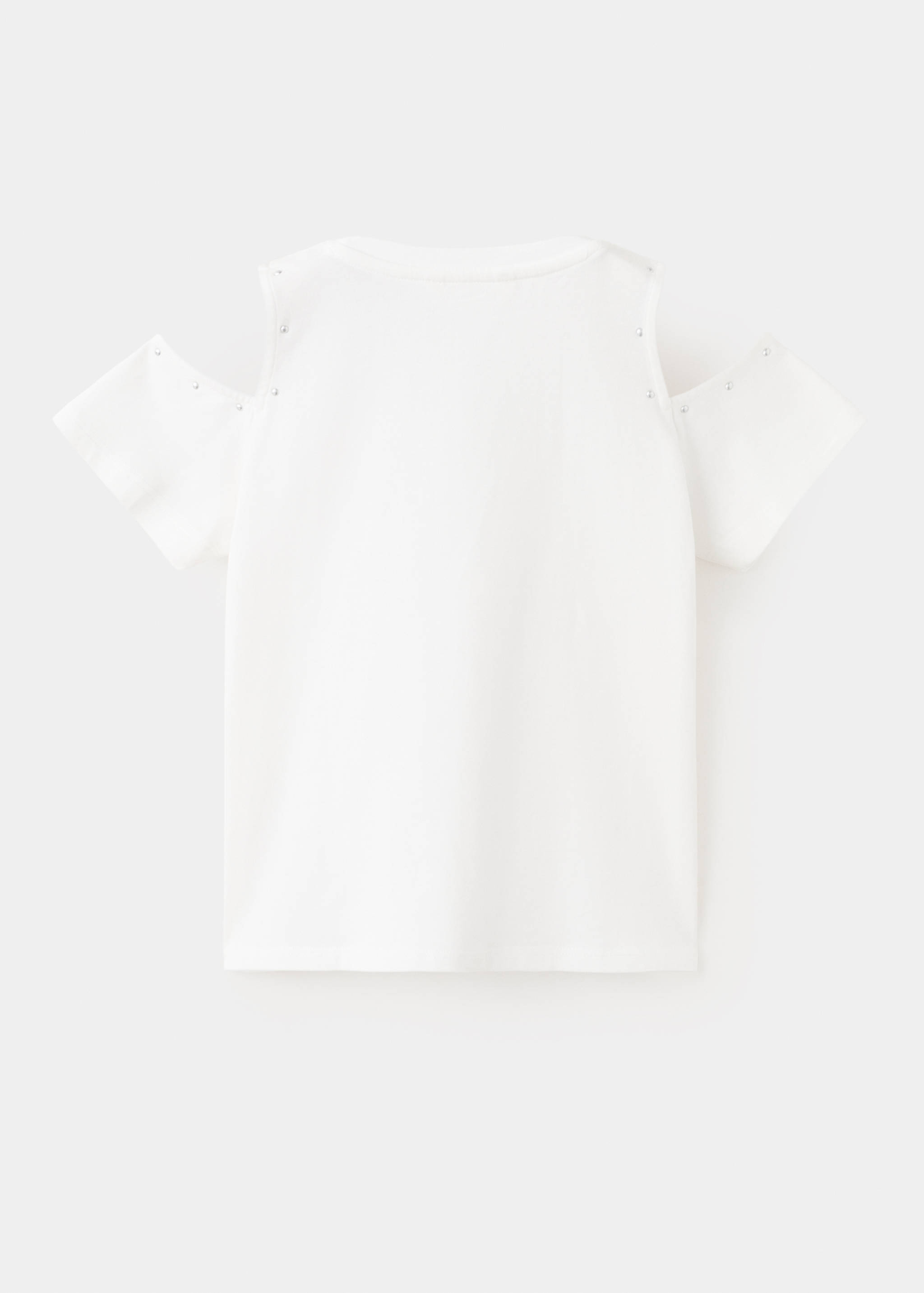 Off-the-shoulder cotton T-shirt - Reverse of the article