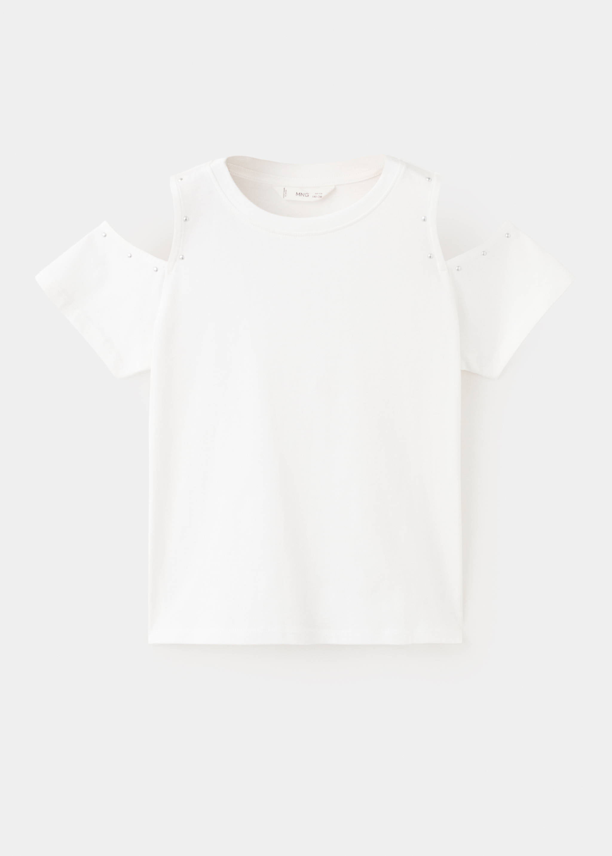 Off-the-shoulder cotton T-shirt - Article without model