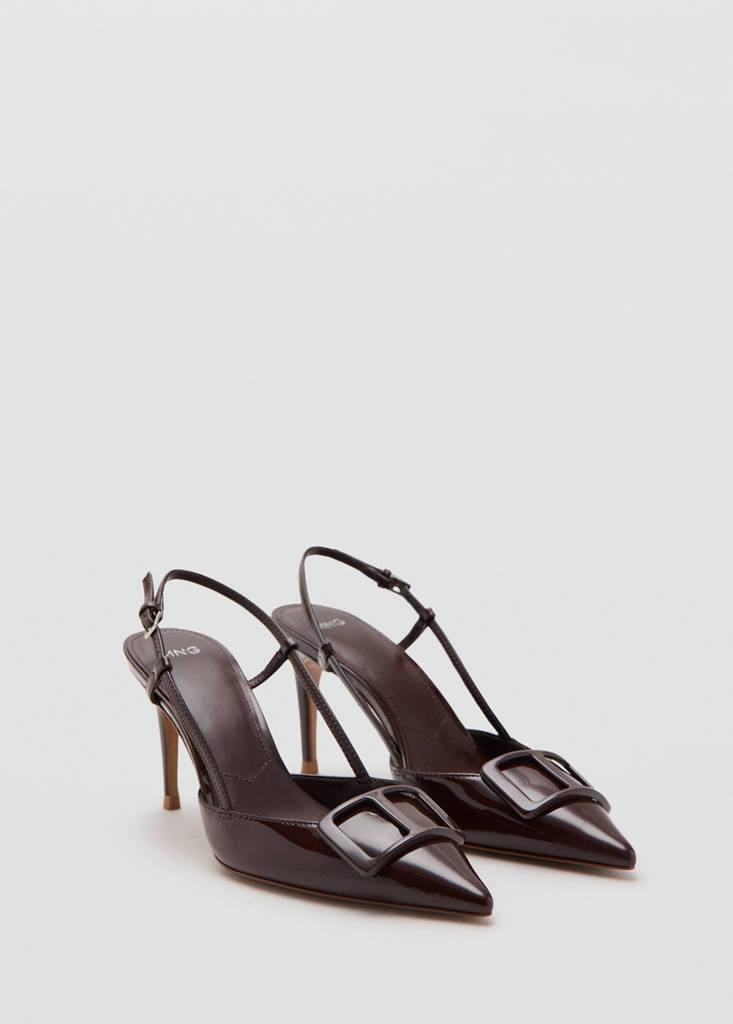 Patent heeled shoes — Chocolate