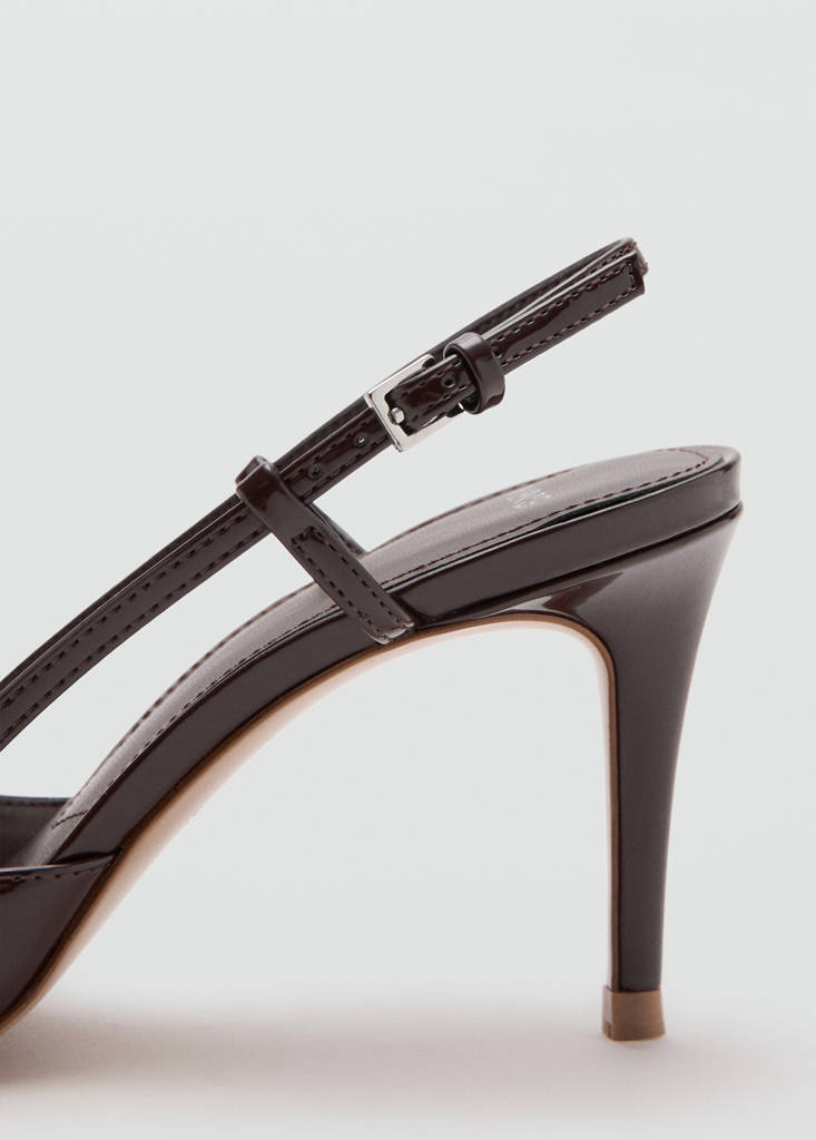 Patent heeled shoes — Chocolate