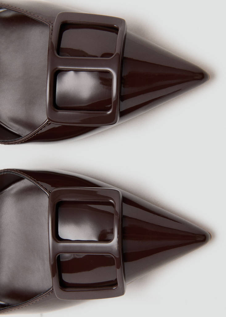Patent heeled shoes — Chocolate