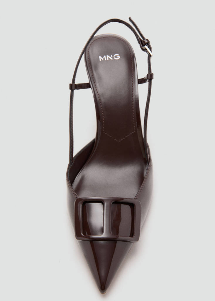 Patent heeled shoes — Chocolate