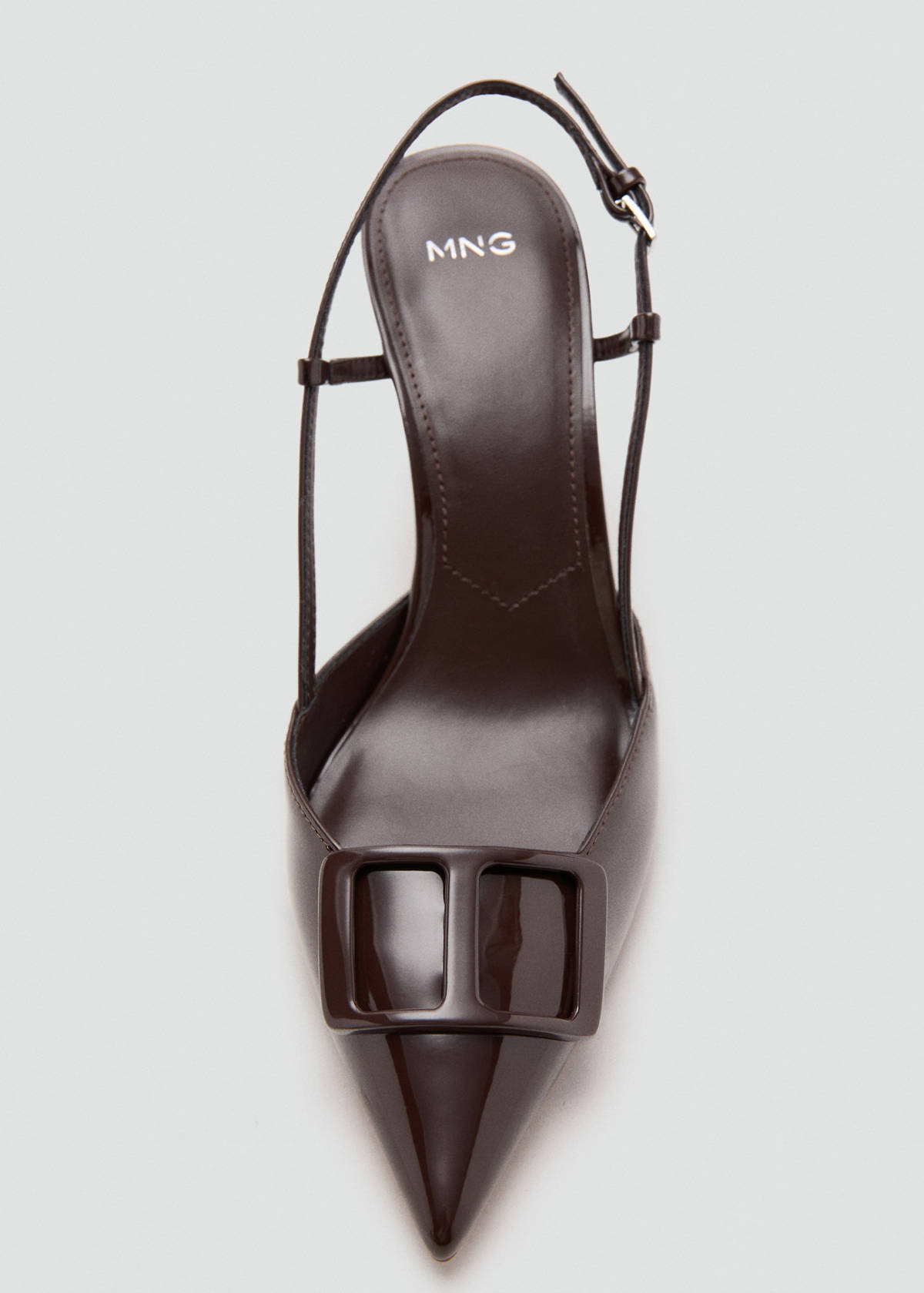 Patent heeled shoes — Chocolate