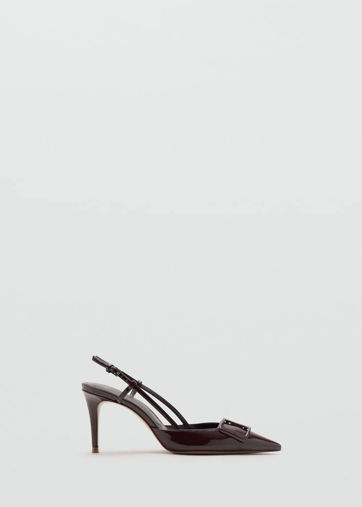 Patent heeled shoes — Chocolate
