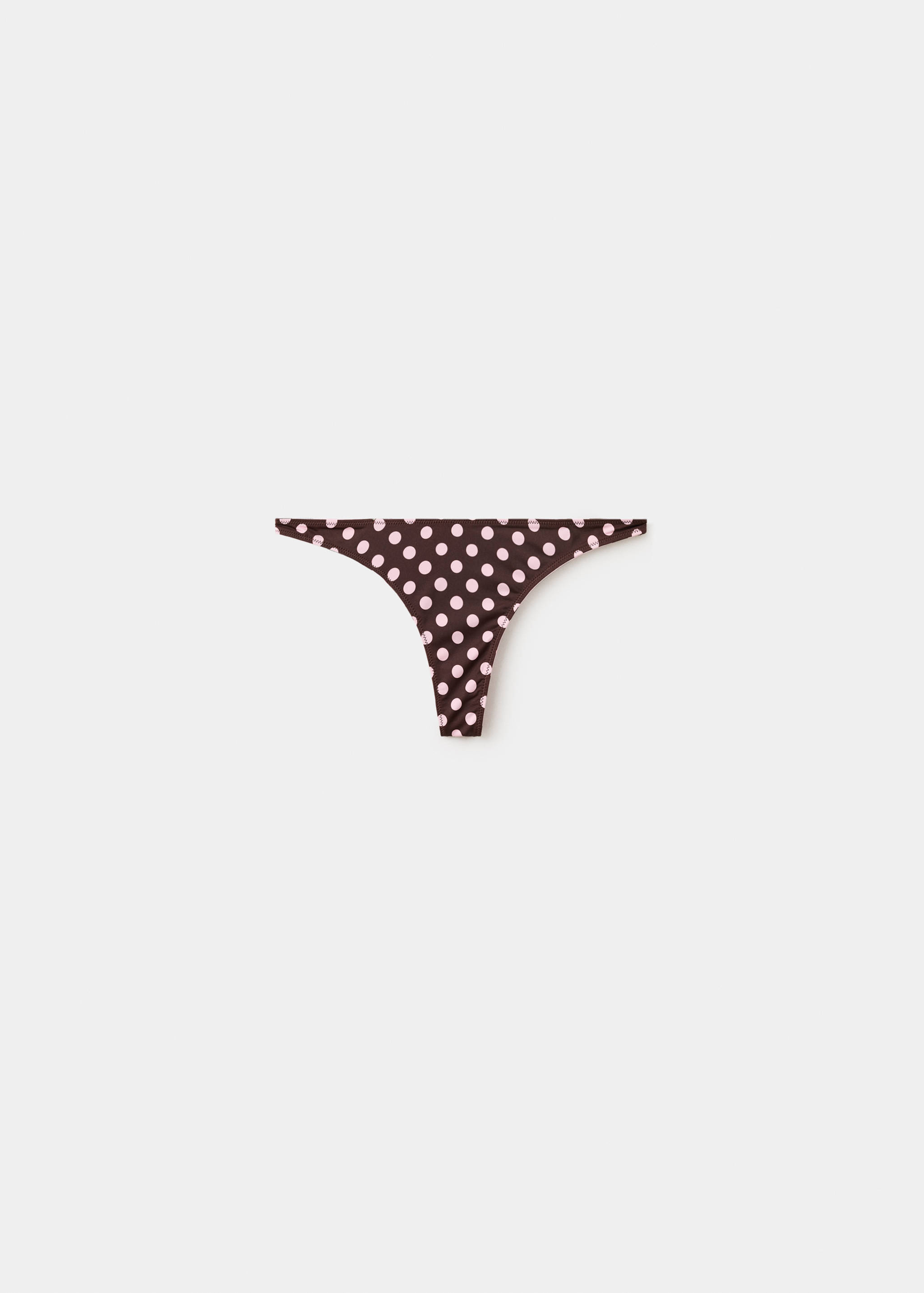 Brazilian polka dot bikini briefs - Reverse of the article