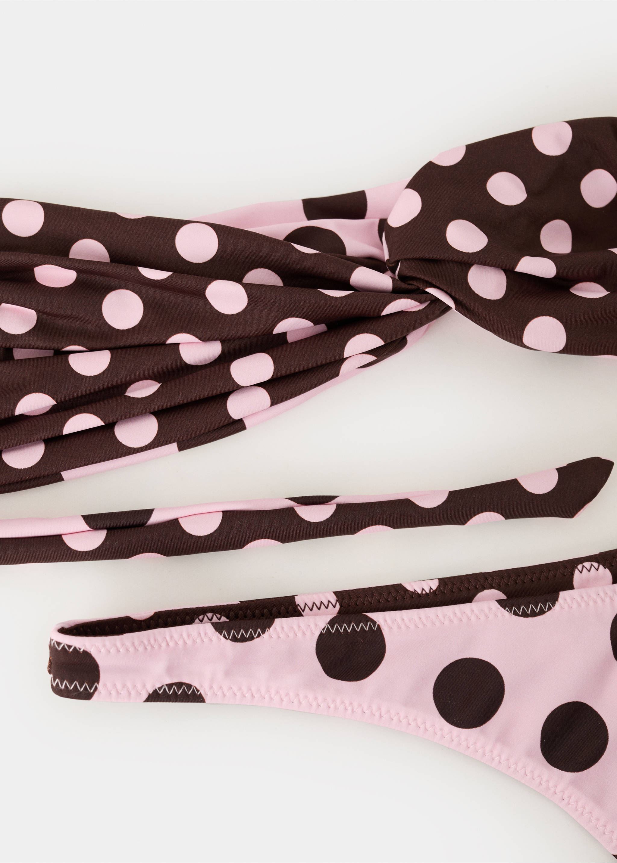 Brazilian polka dot bikini briefs - Details of the article 8, Pink. Ref: 27028648-00.