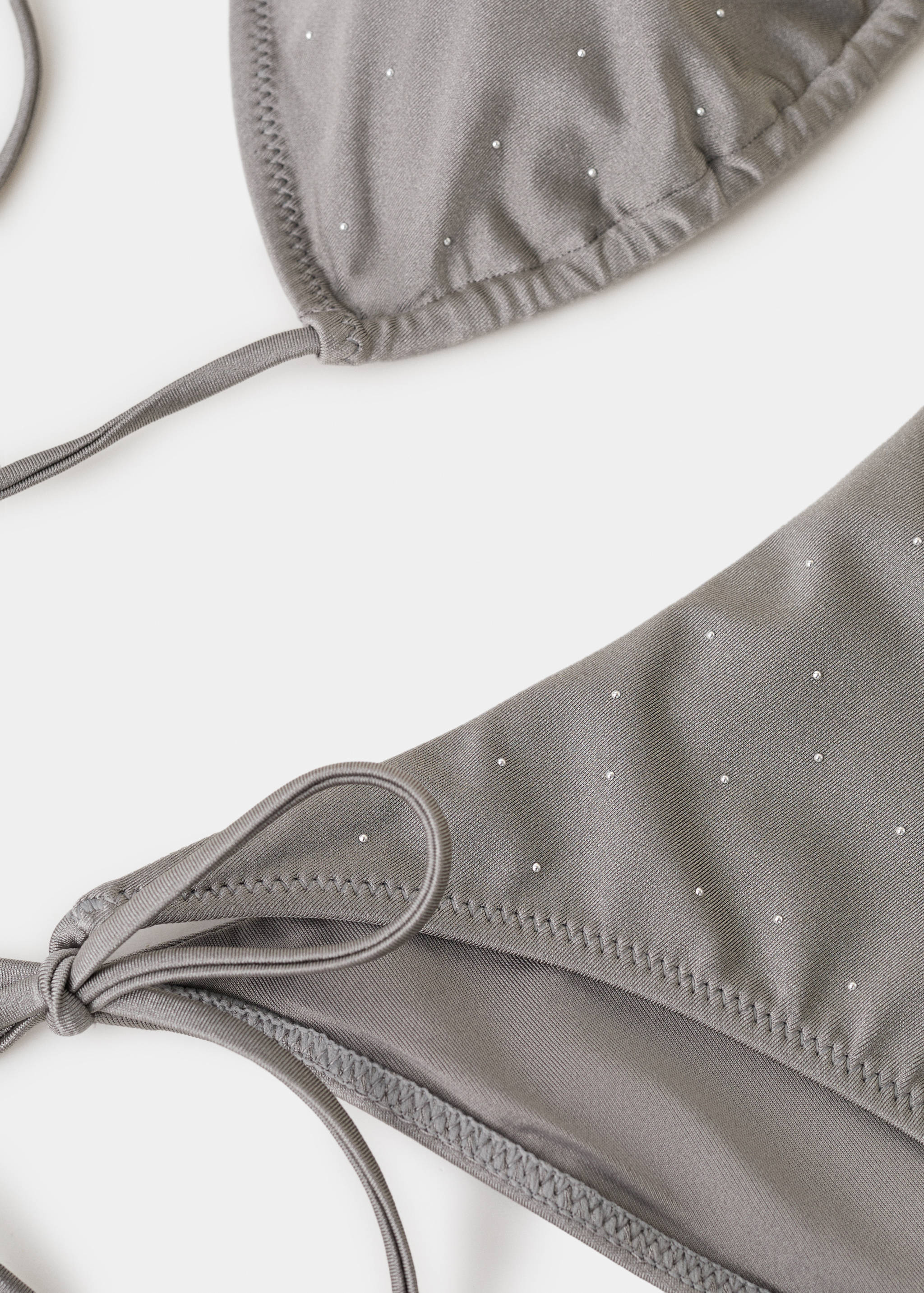 Strass triangle bikini top - Details of the article 0