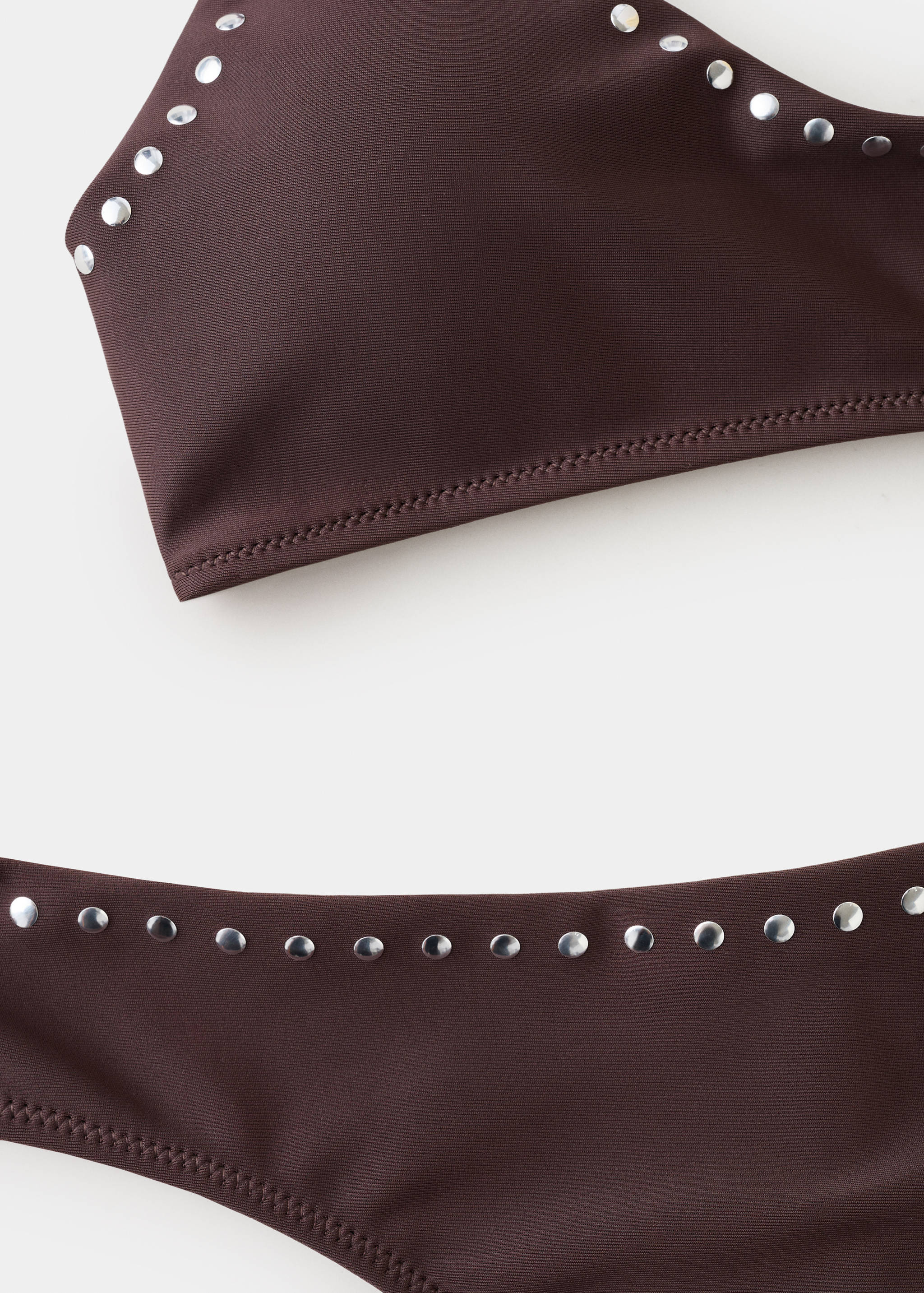 Studded triangle bikini top - Details of the article 0