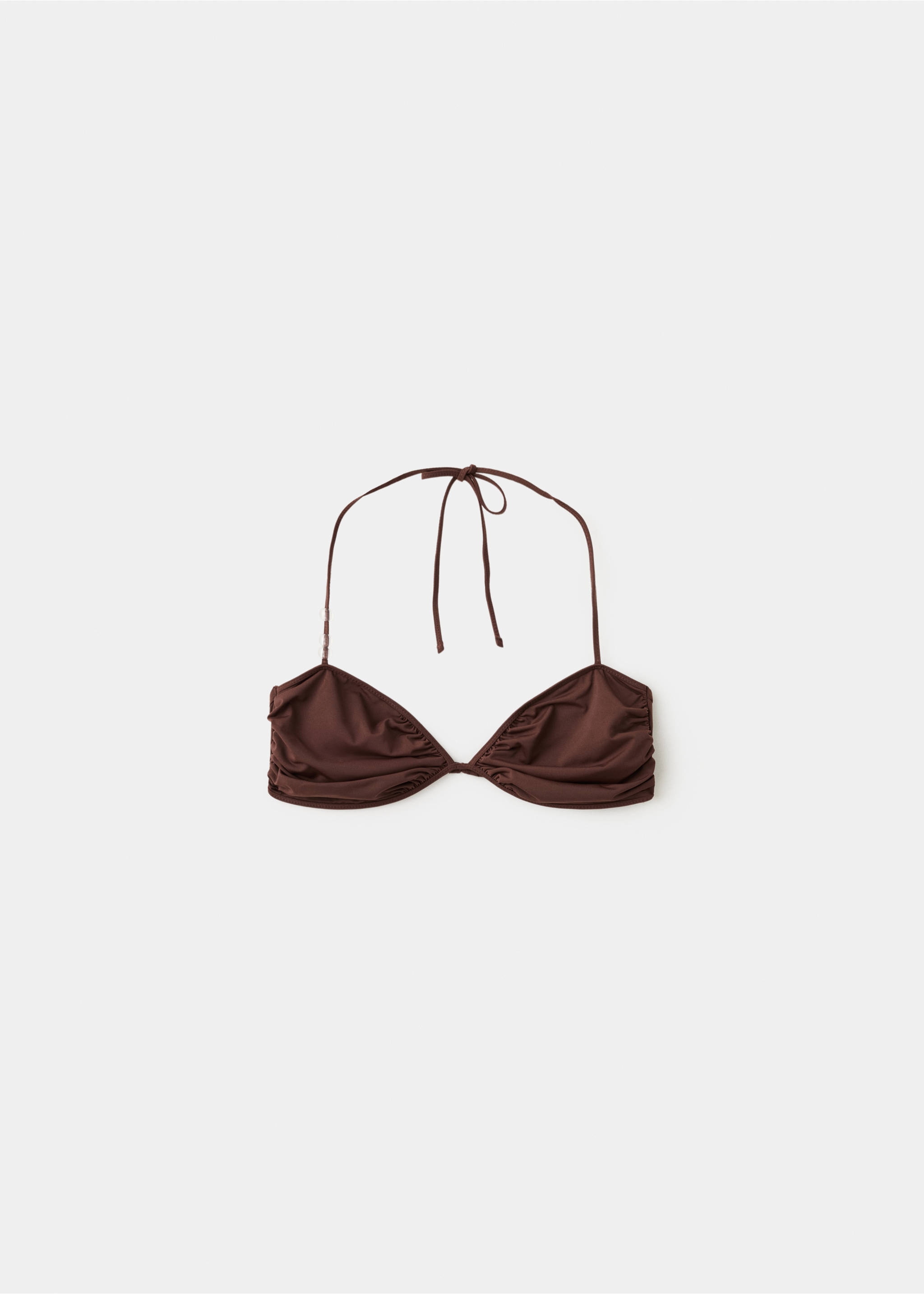 Beaded bandeau bikini top - Article without model, Russet. Ref: 27028651-00.