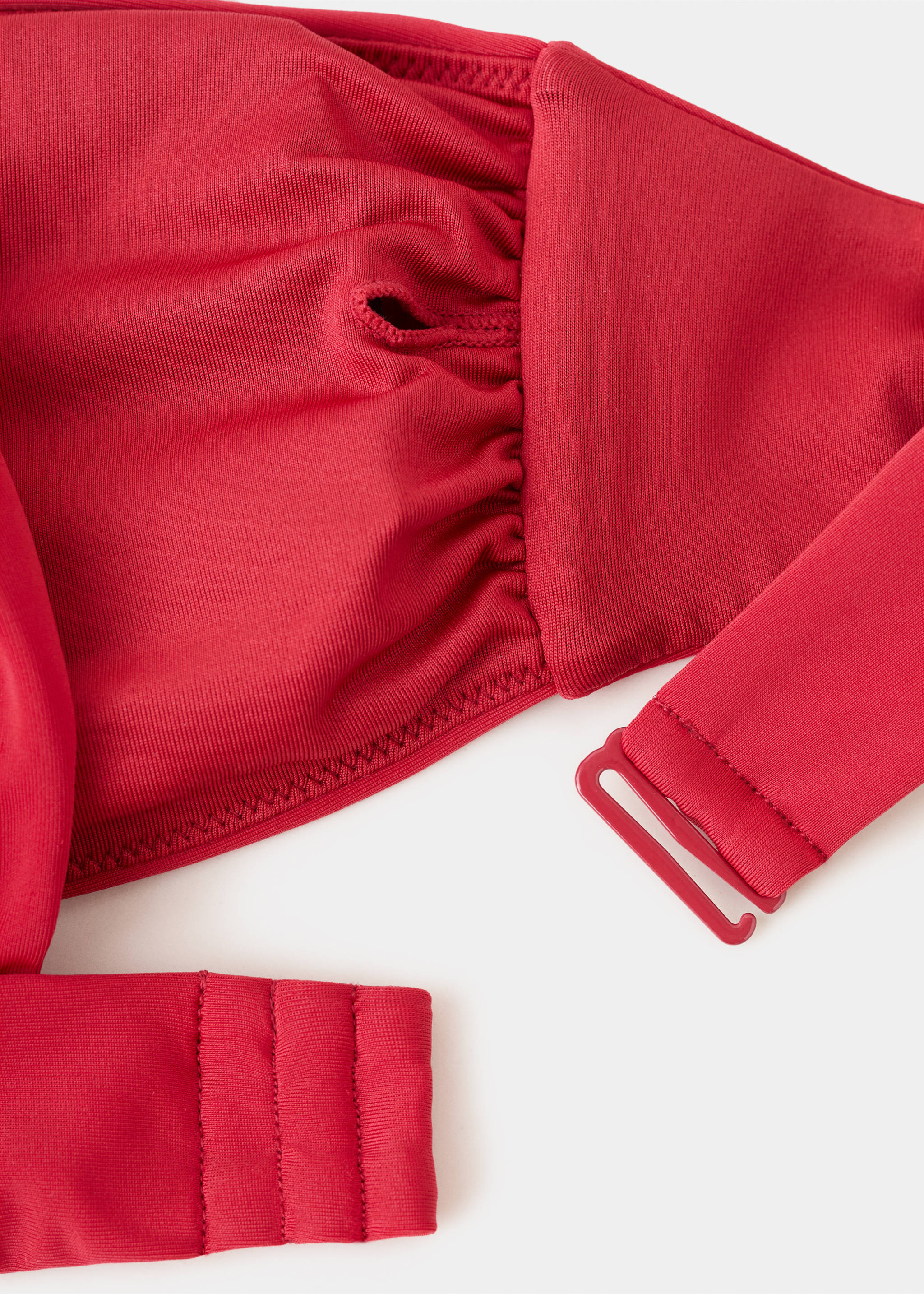 Top bikini bandeau asimétrico - Detalle del artículo 8, Rojo. Ref: 27028652-00.