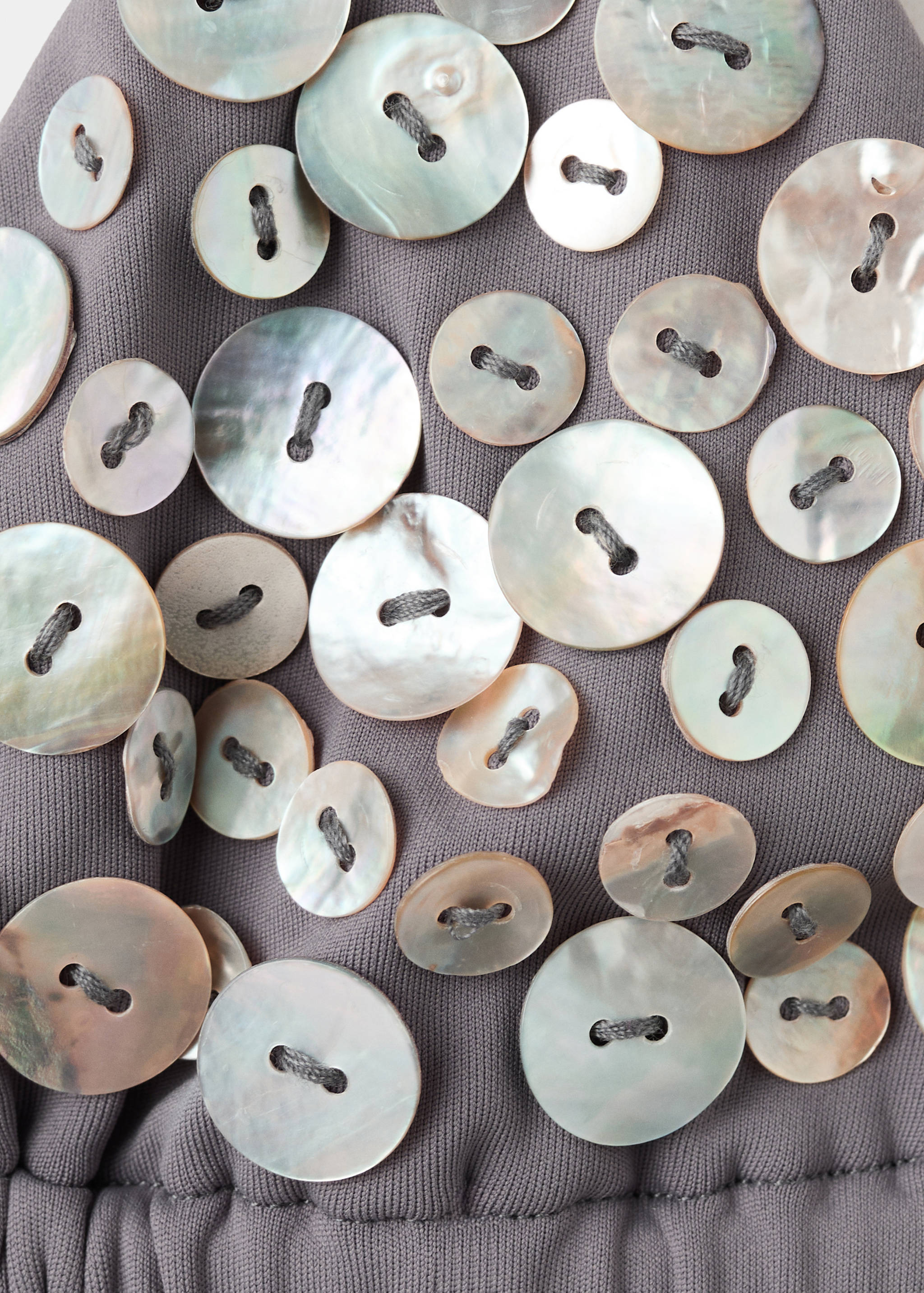 Triangular button bikini top - Details of the article 0