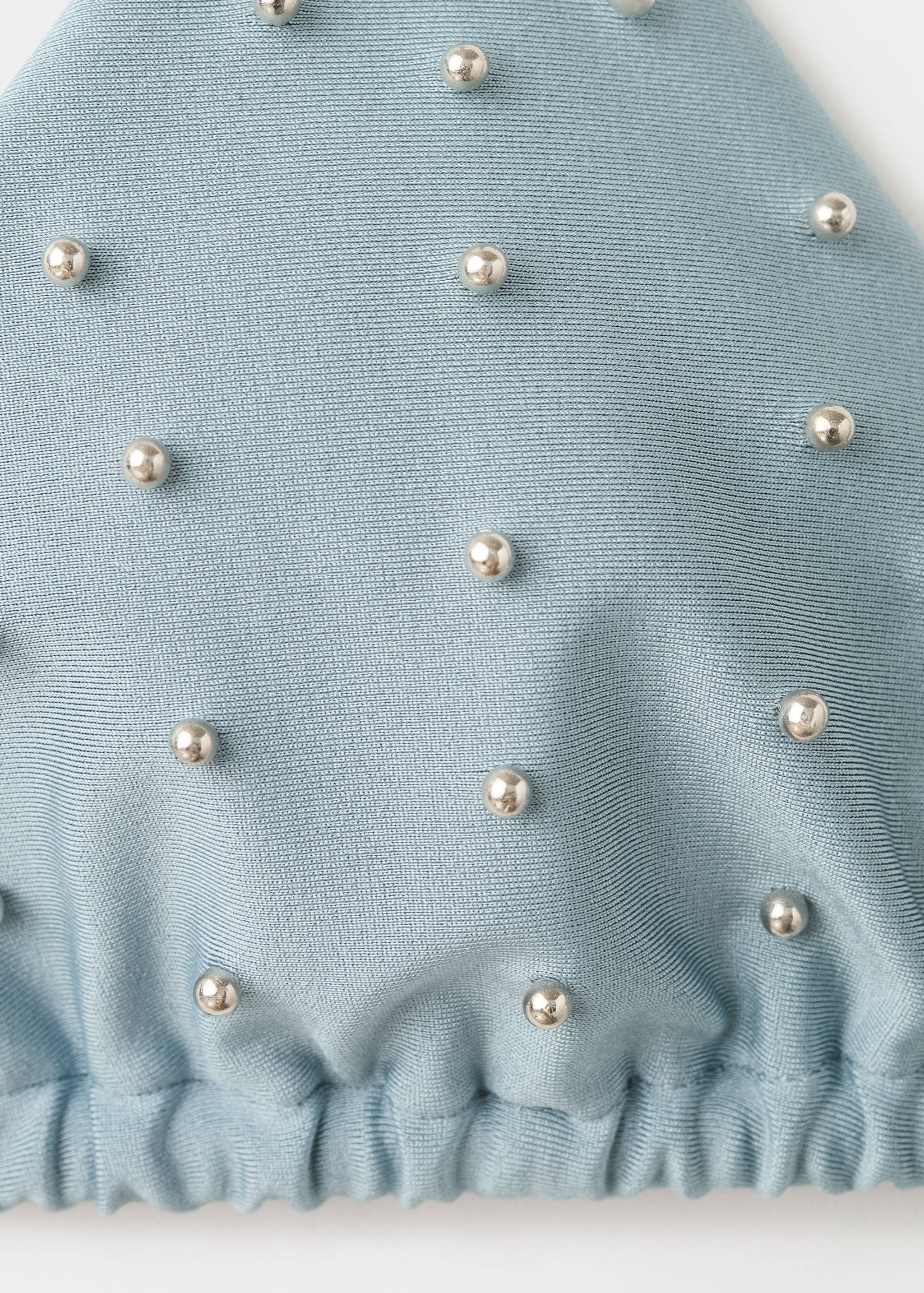 Triangular shimmer bikini top - Details of the article 0