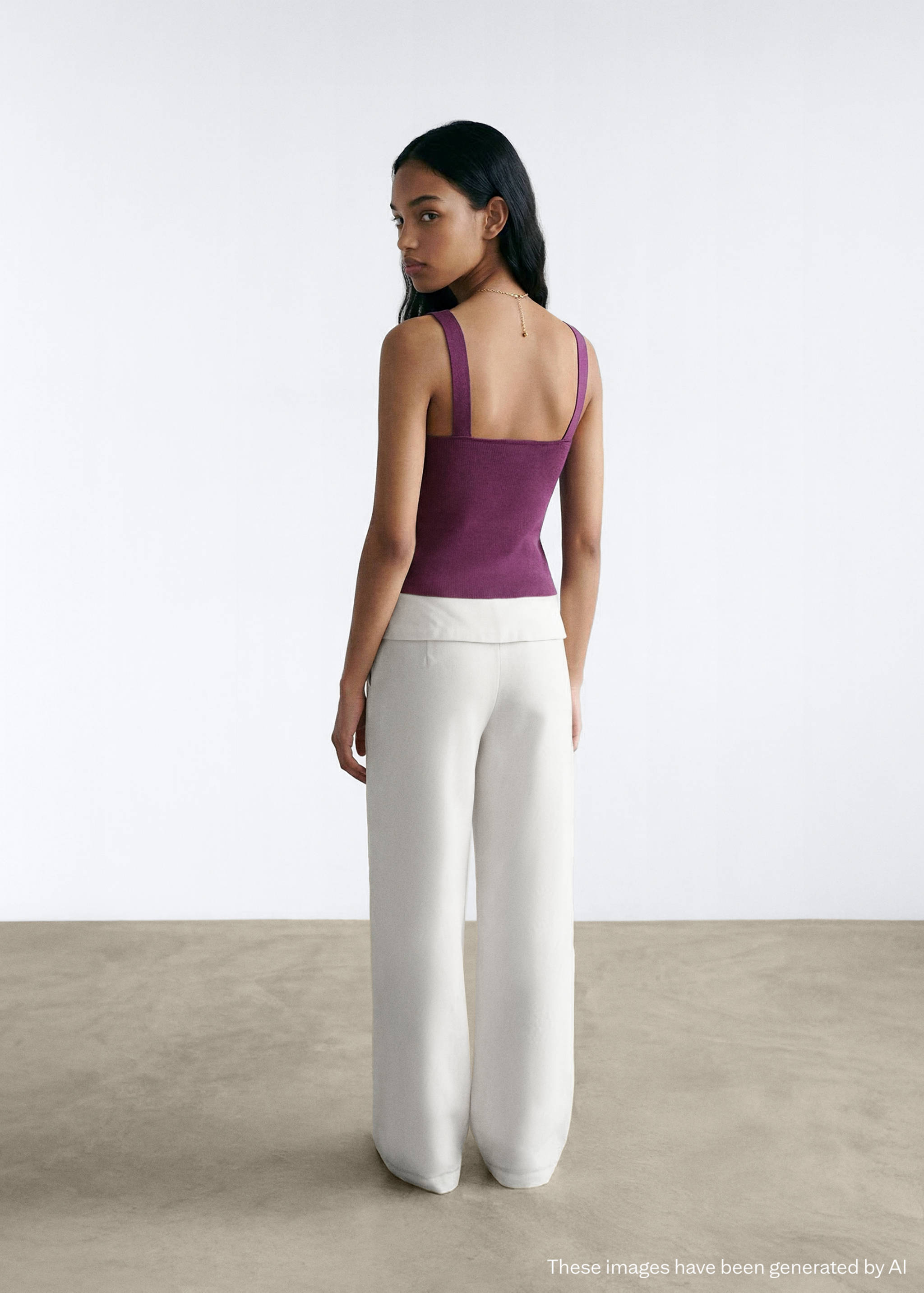 Top algodón detalle fruncido - Reverso del artículo