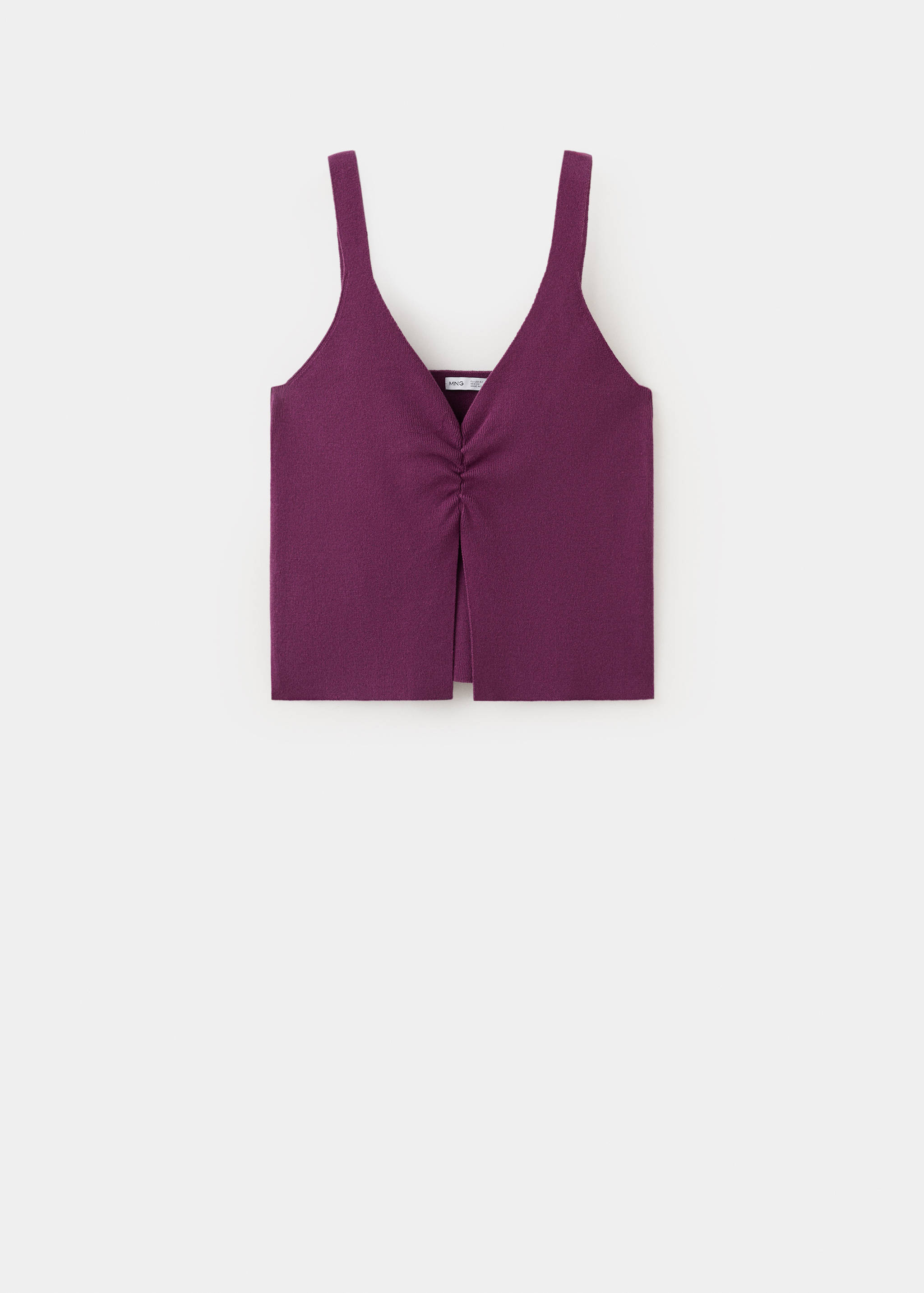 Cotton top with ruched detail - Article without model