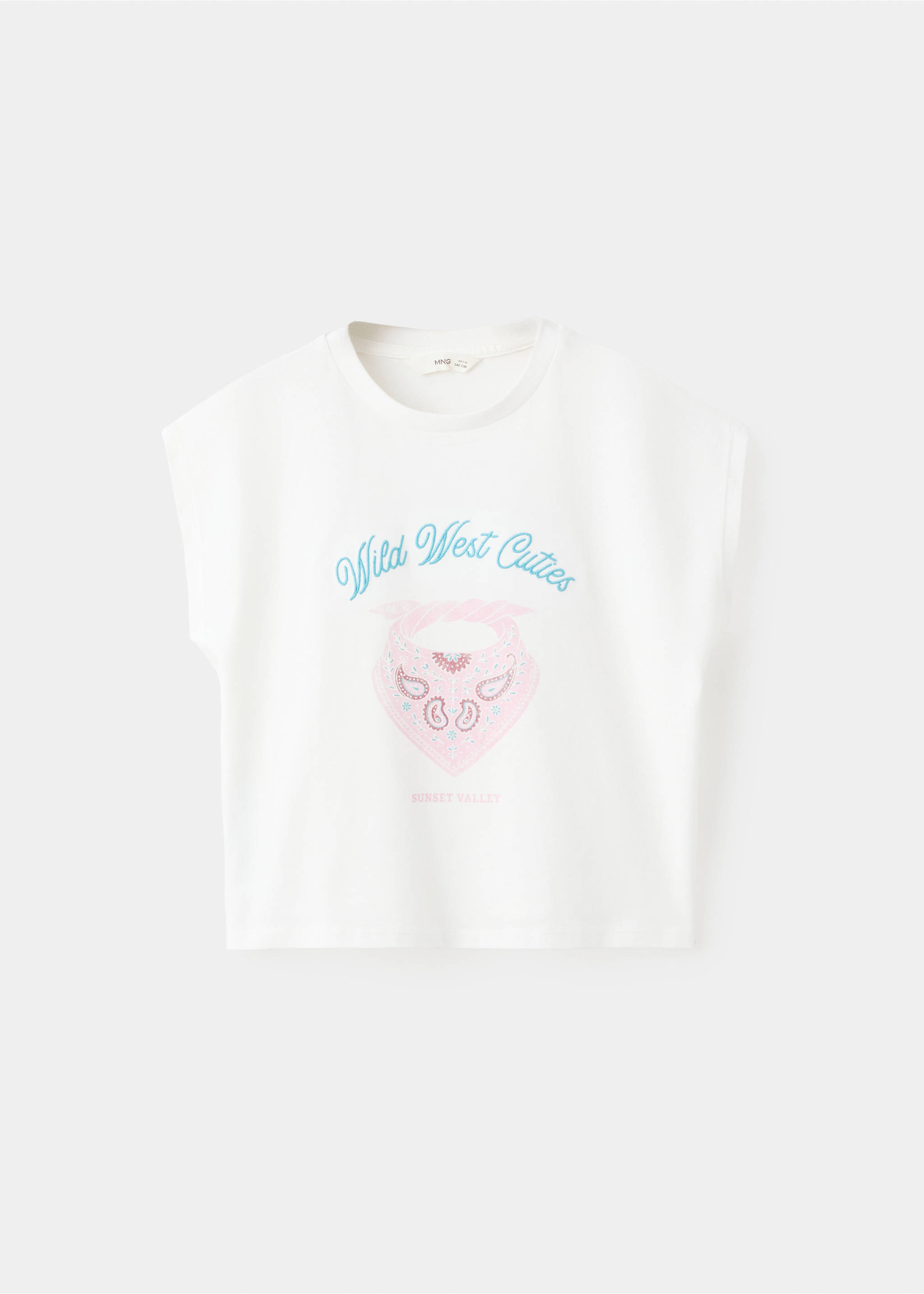 Printed cotton-blend t-shirt - Article without model, Off White. Ref: 27028659-00.