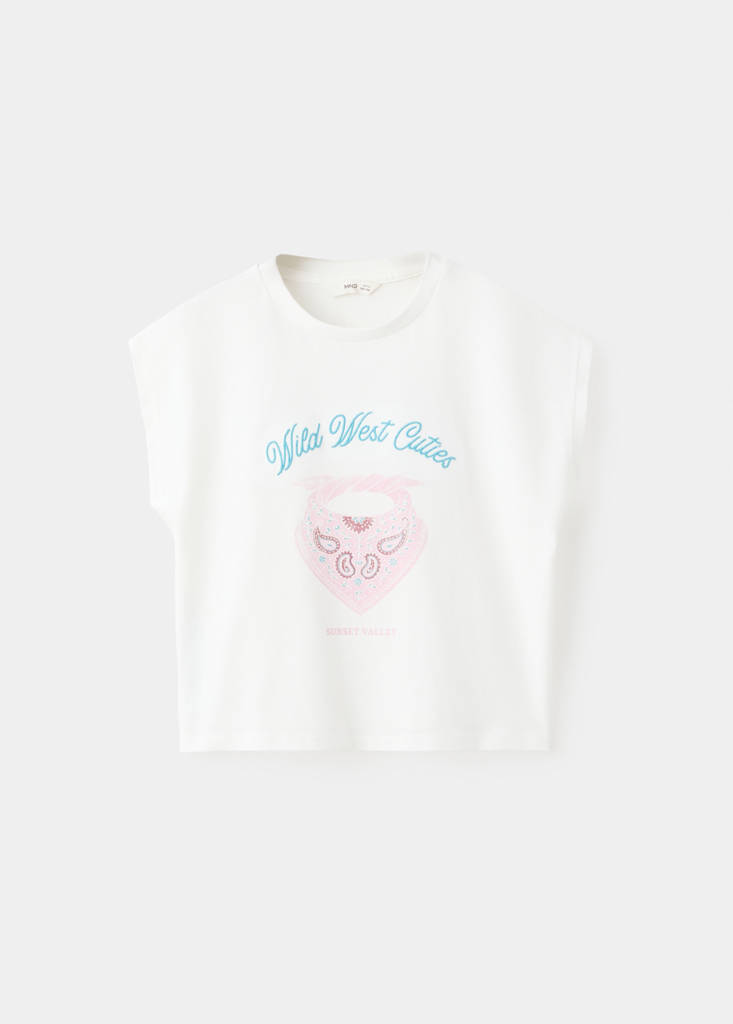 Printed cotton-blend t-shirt — Off White