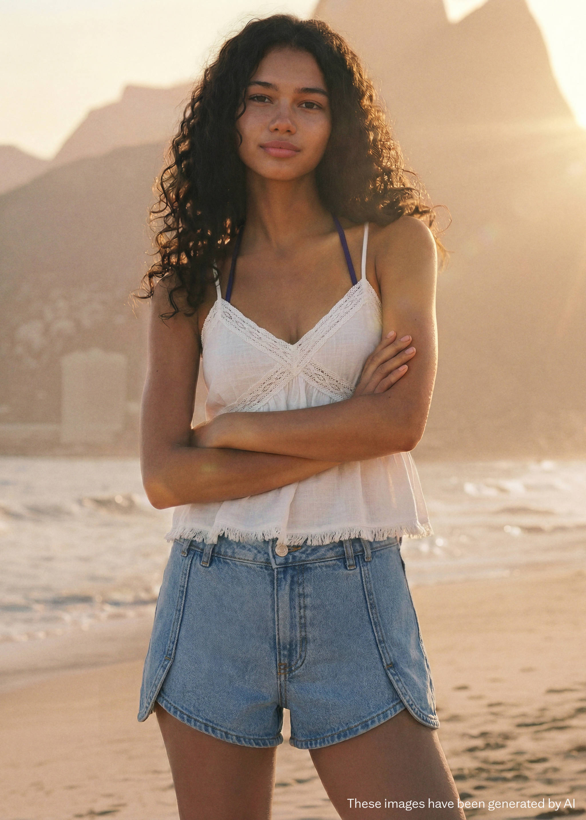 Mini shorts with stitching detail - Details of the article 2