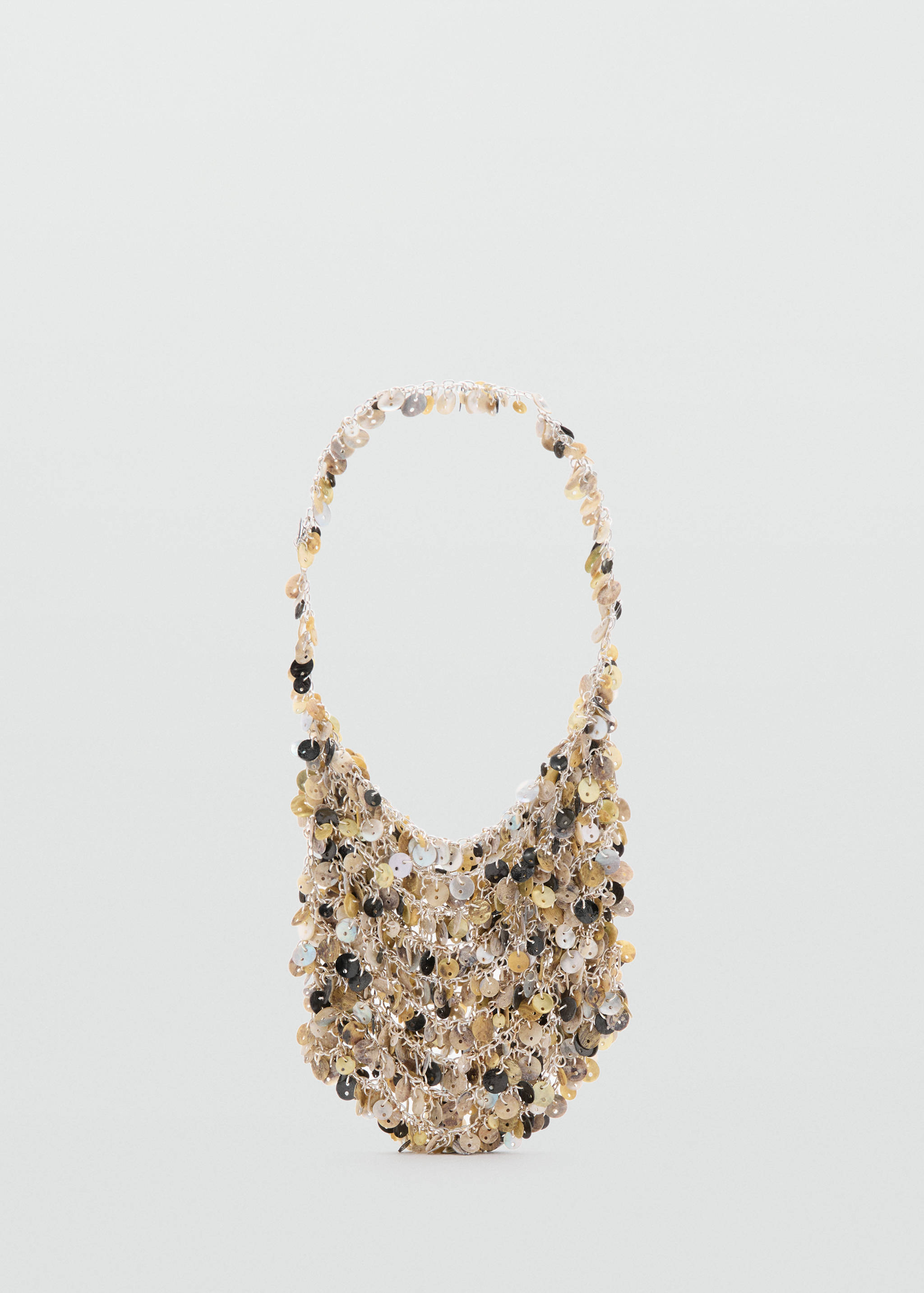 Chain handbag with mother-of-pearl buttons - Article without model