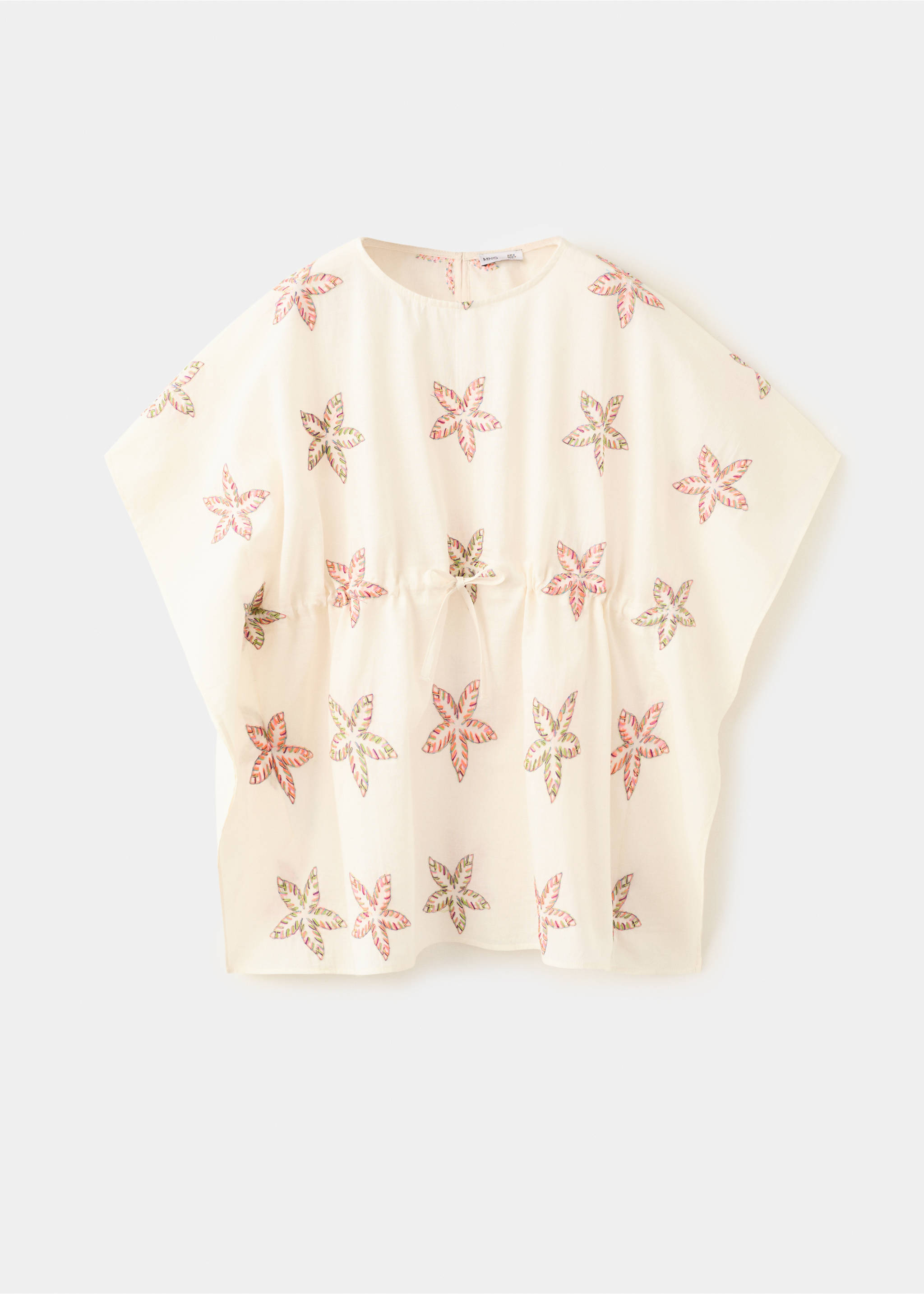 Embroidered stars caftan - Article without model, Ecru. Ref: 27028664-00.