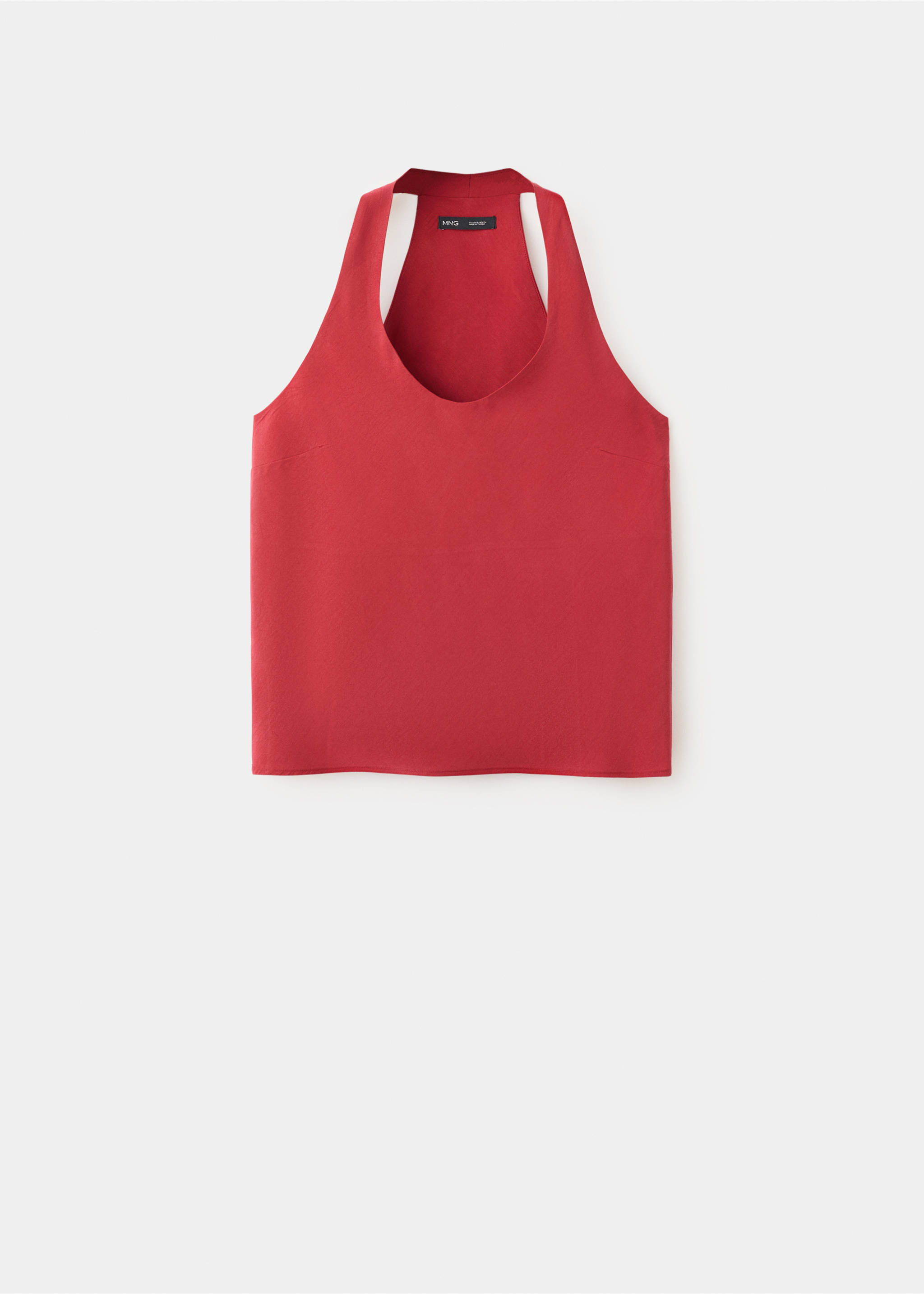 Fitted lyocell top - Article without model, Red. Ref: 27028666-00.