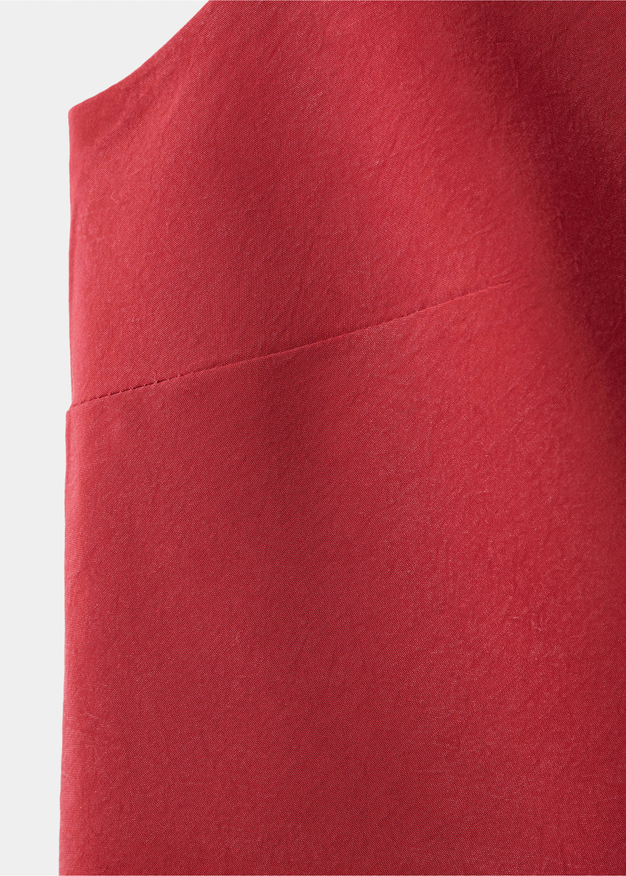 Fitted lyocell top - Details of the article 0, Red. Ref: 27028666-00.