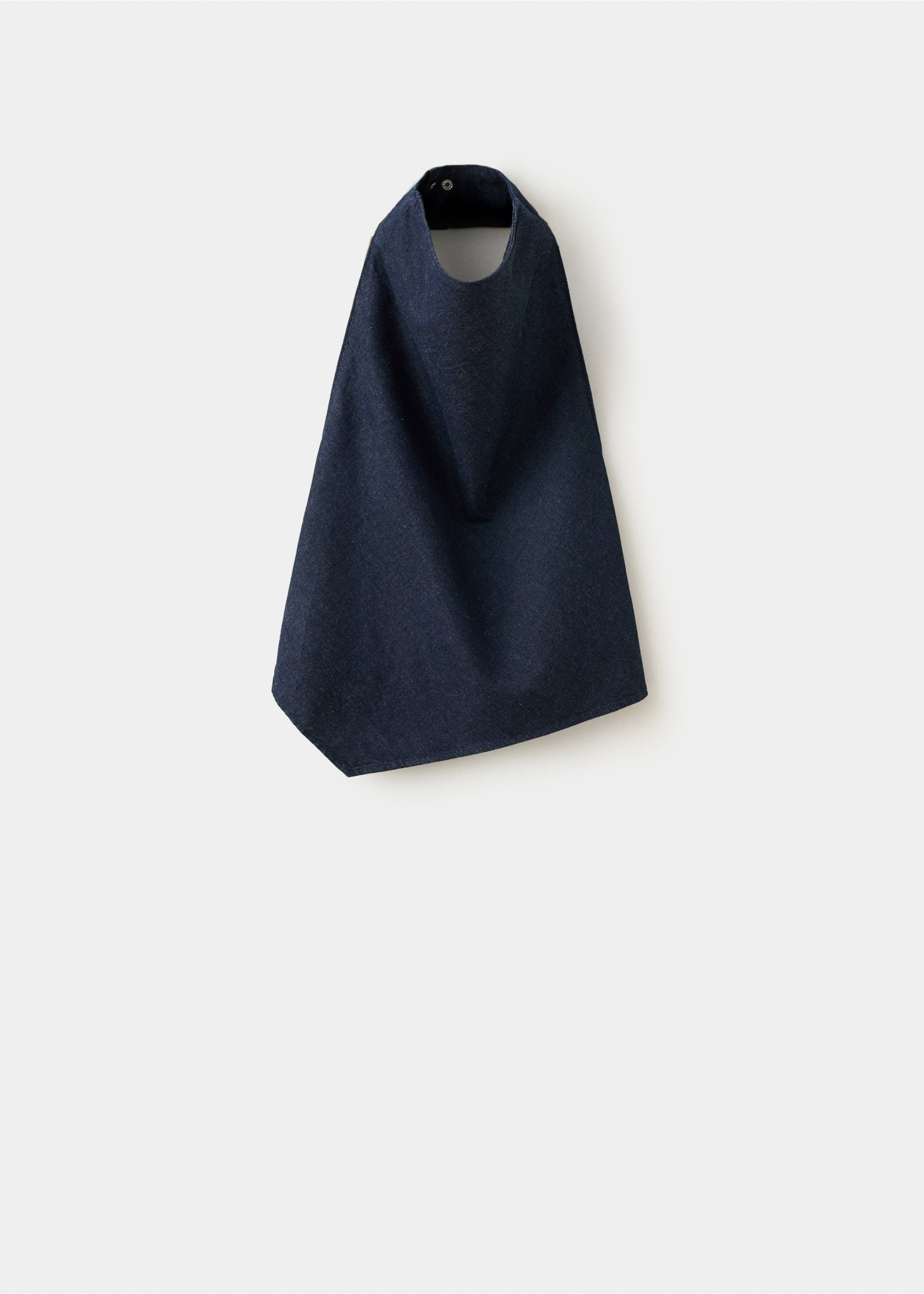 Open-back denim top - Article without model, Open Blue. Ref: 27029059-00.