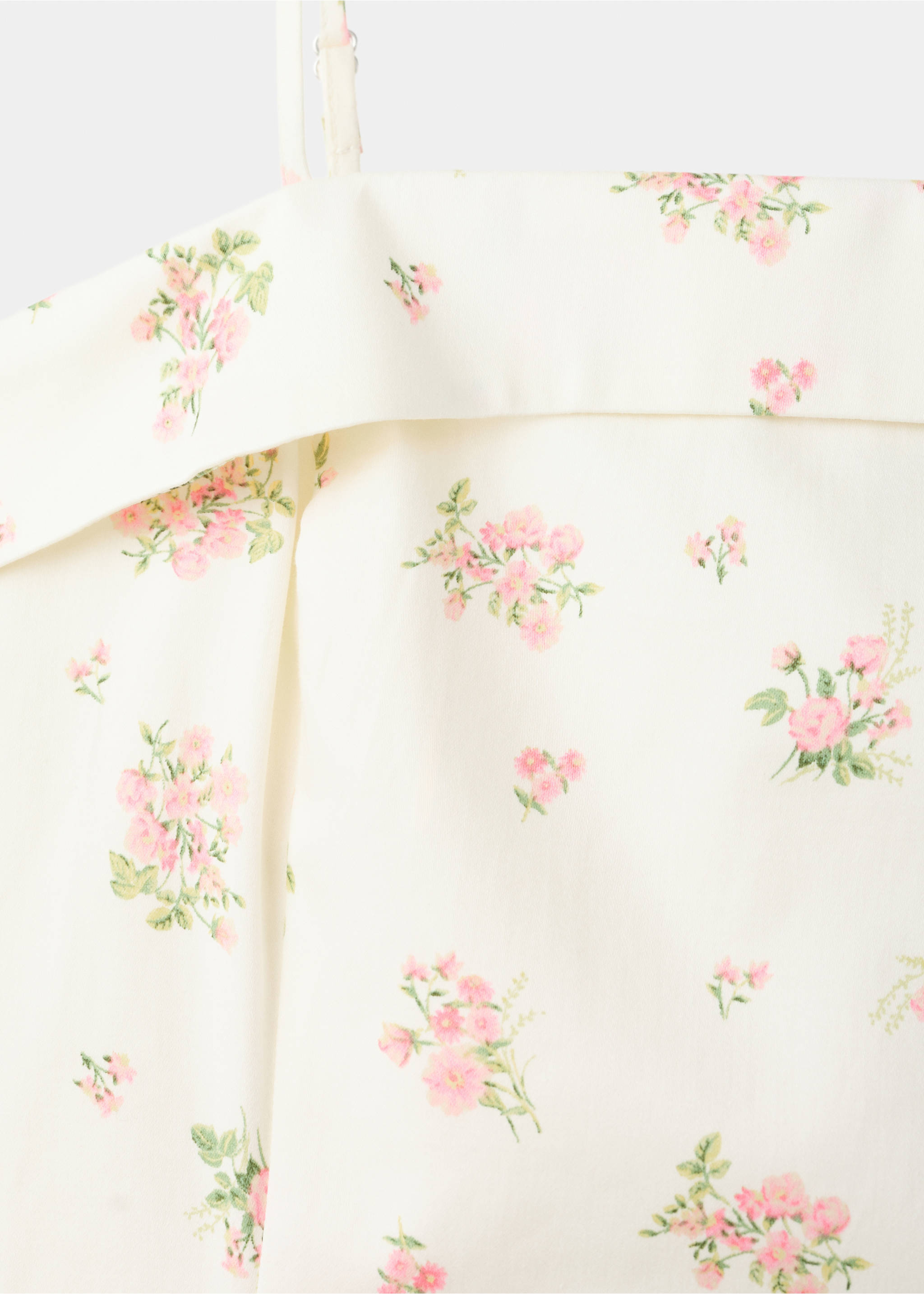 Vestido evasé estampado floral - Detalle del artículo 8, Crudo. Ref: 27029061-00.