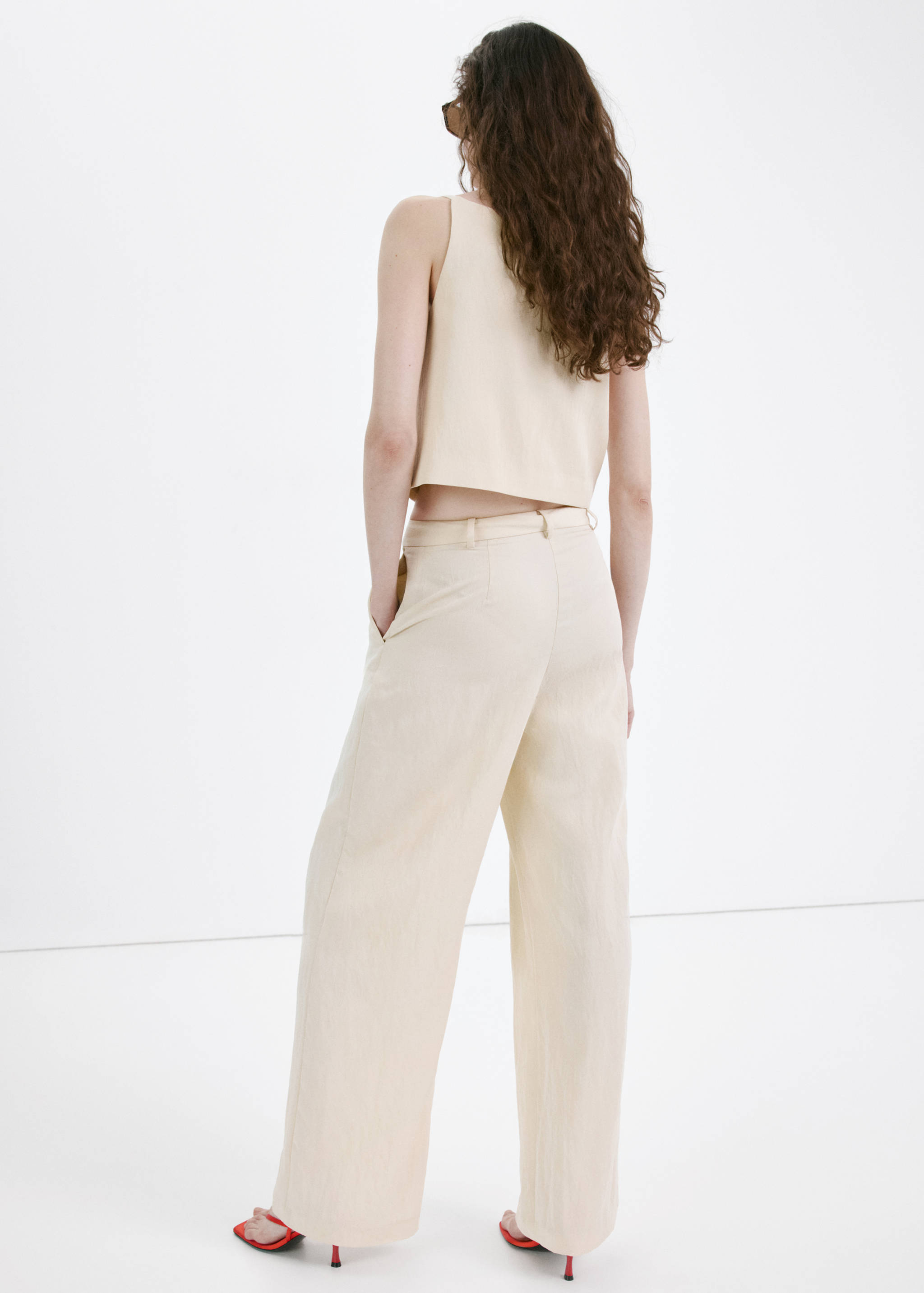 Mid-rise lyocell trousers - Reverse of the article