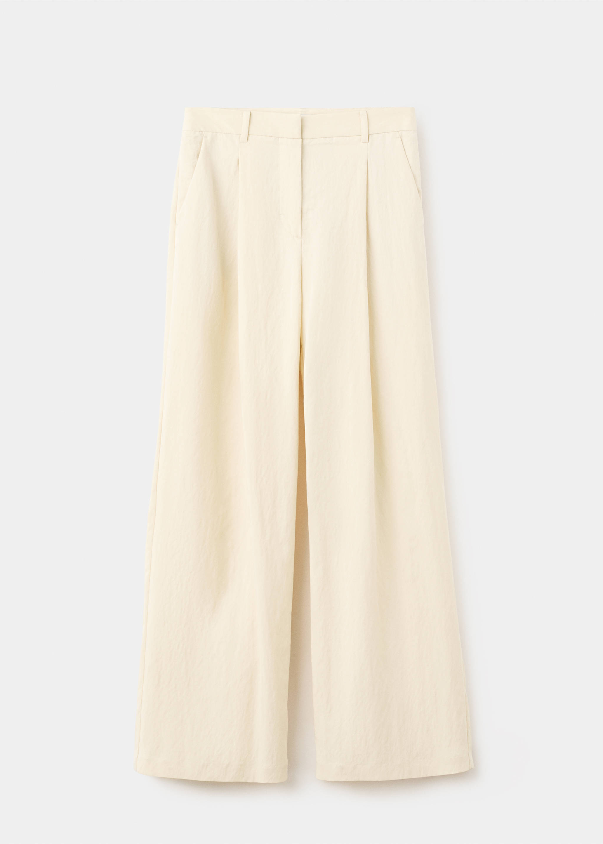 Mid-rise lyocell trousers - Article without model, Light/Pastel Grey. Ref: 27029064-00.