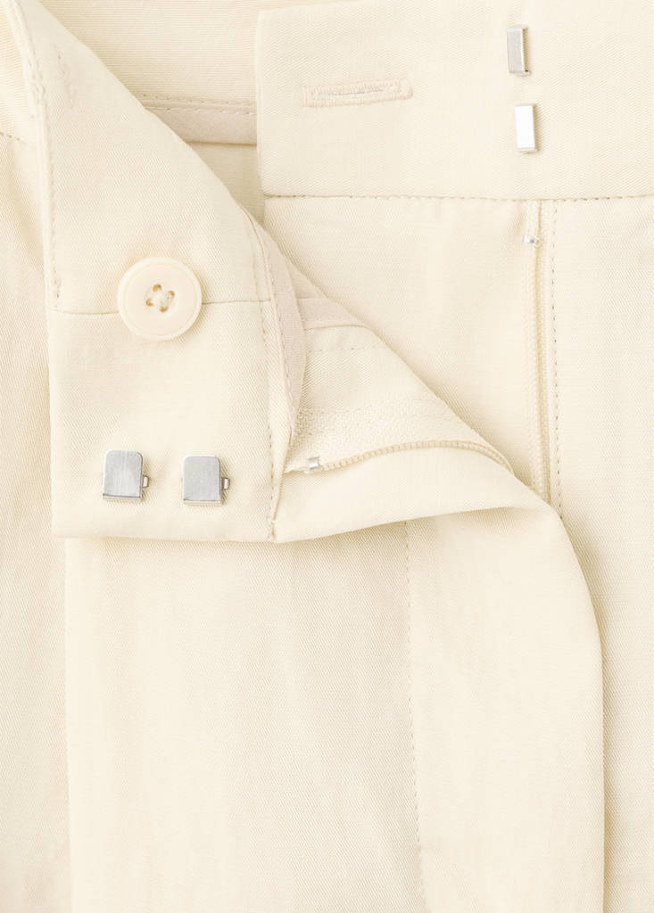 Mid-rise lyocell trousers — Light/Pastel Grey