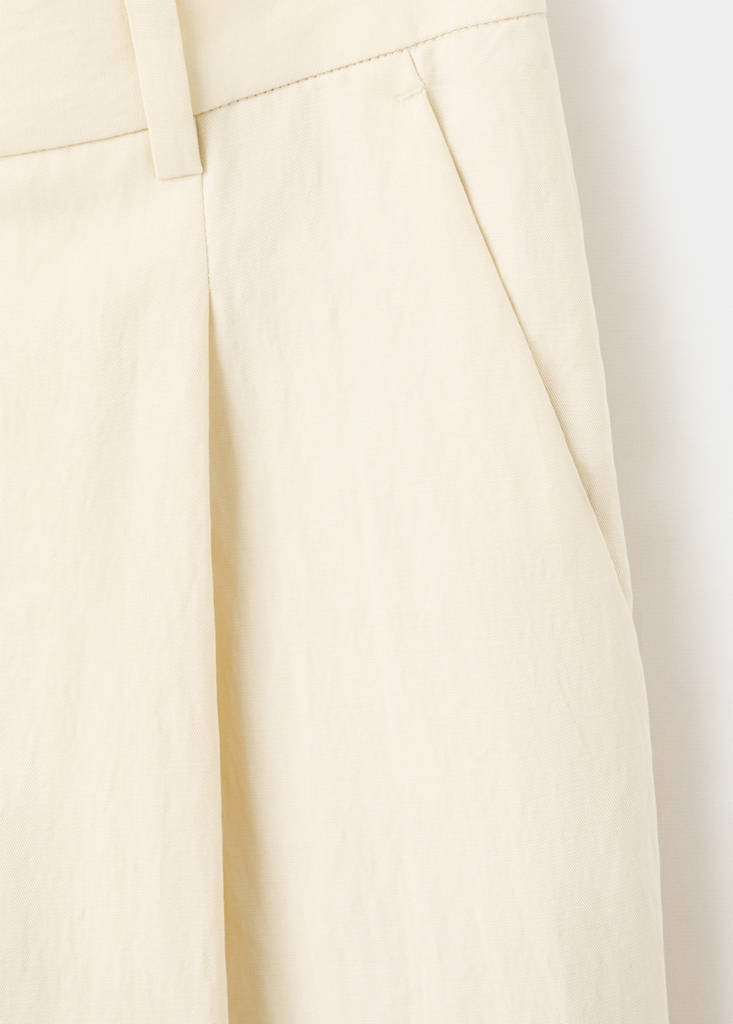 Mid-rise lyocell trousers — Light/Pastel Grey