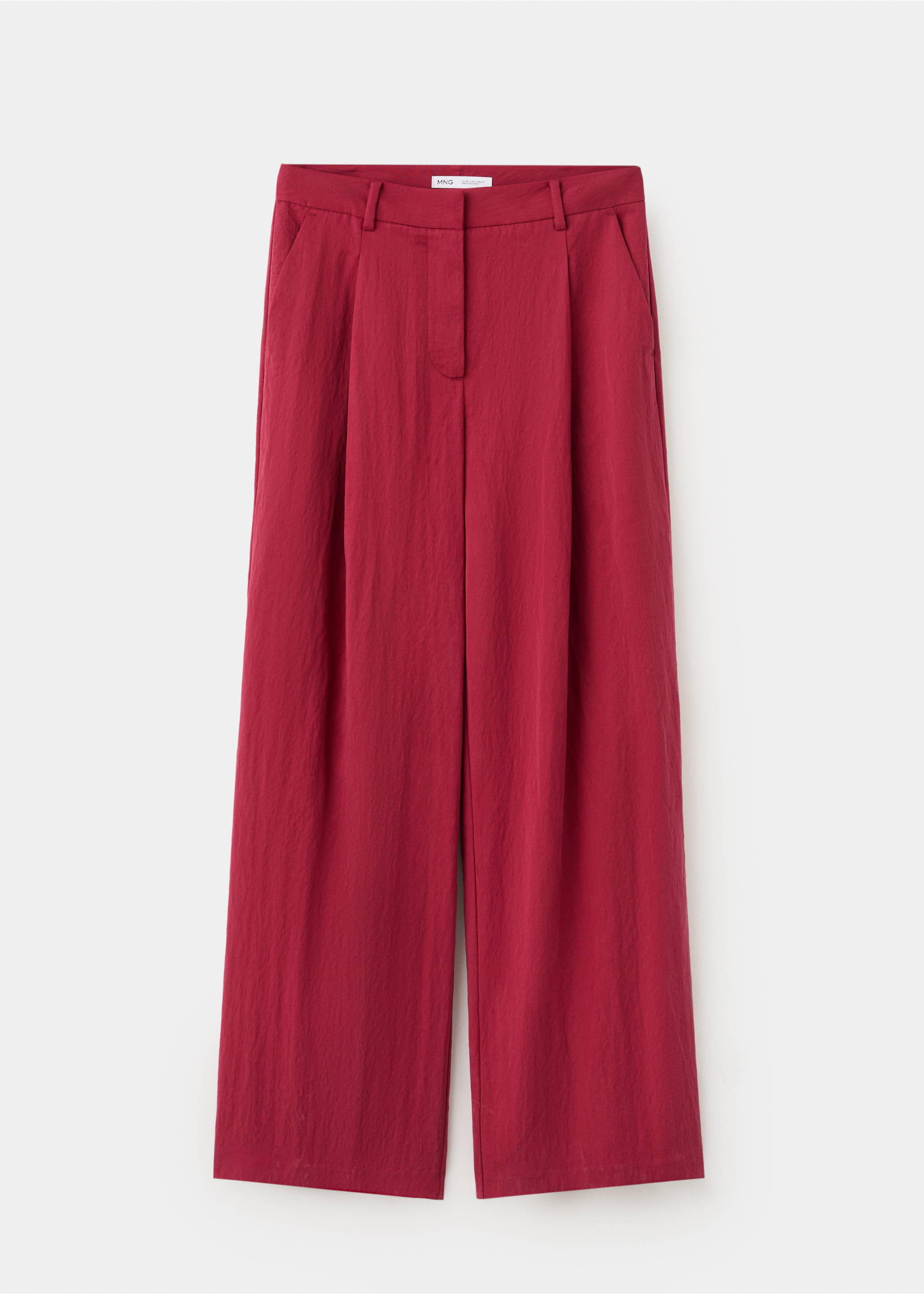 Mid-rise lyocell trousers - Article without model, Red. Ref: 27029064-00.