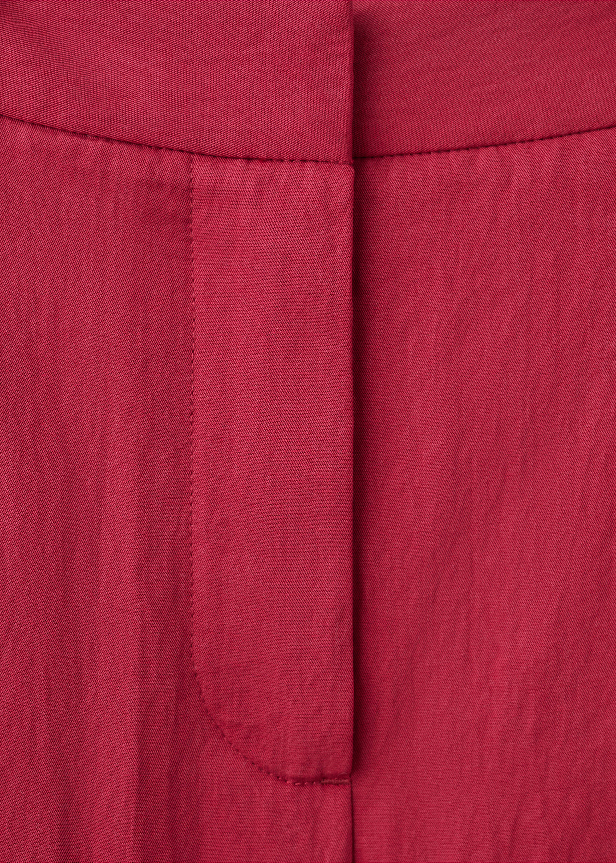 Mid-rise lyocell trousers - Details of the article 0, Red. Ref: 27029064-00.