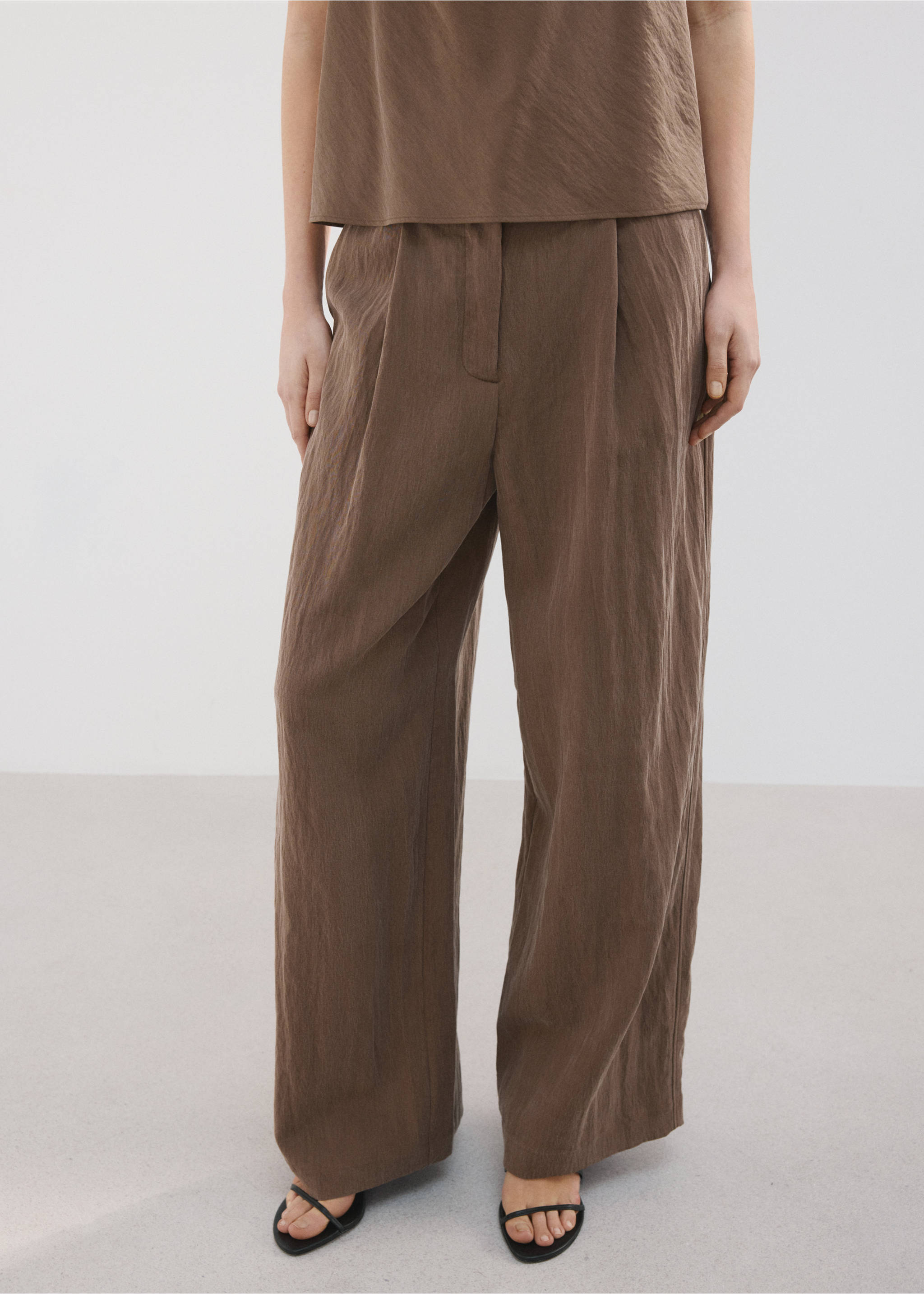 بنطلون لايوسل مستقيم - رؤية وسط, بني. Ref: 27029065-00.