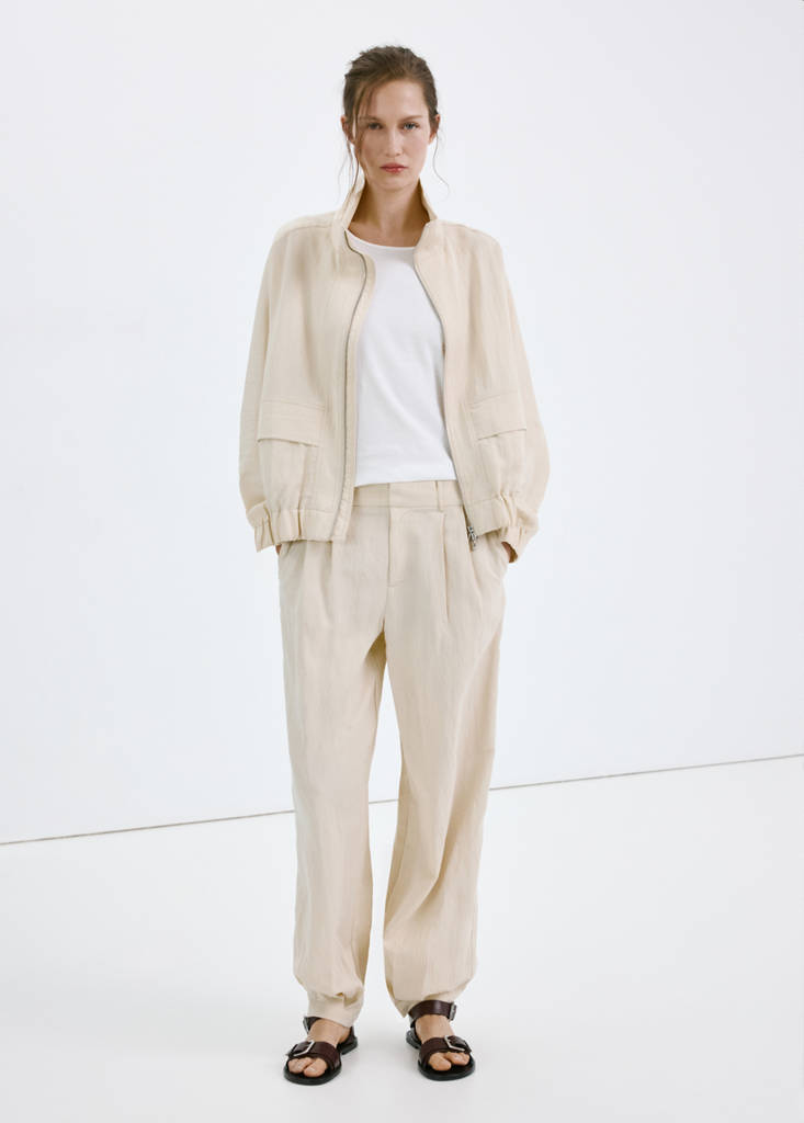 Lyocell harem trousers — Light/Pastel Grey