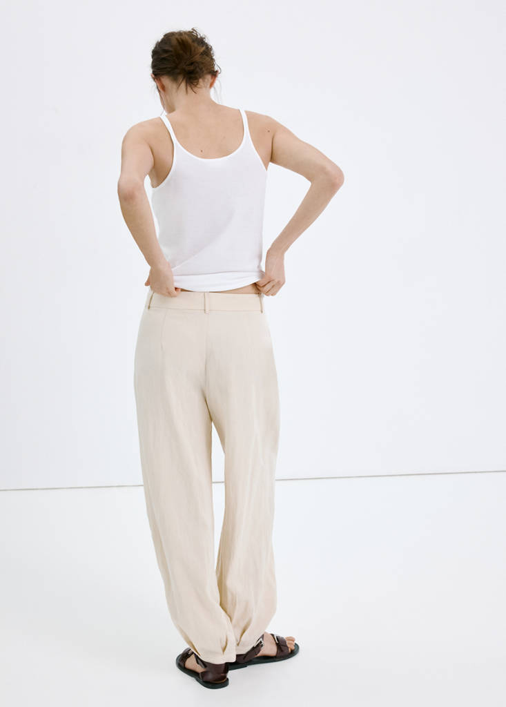 Lyocell harem trousers — Light/Pastel Grey