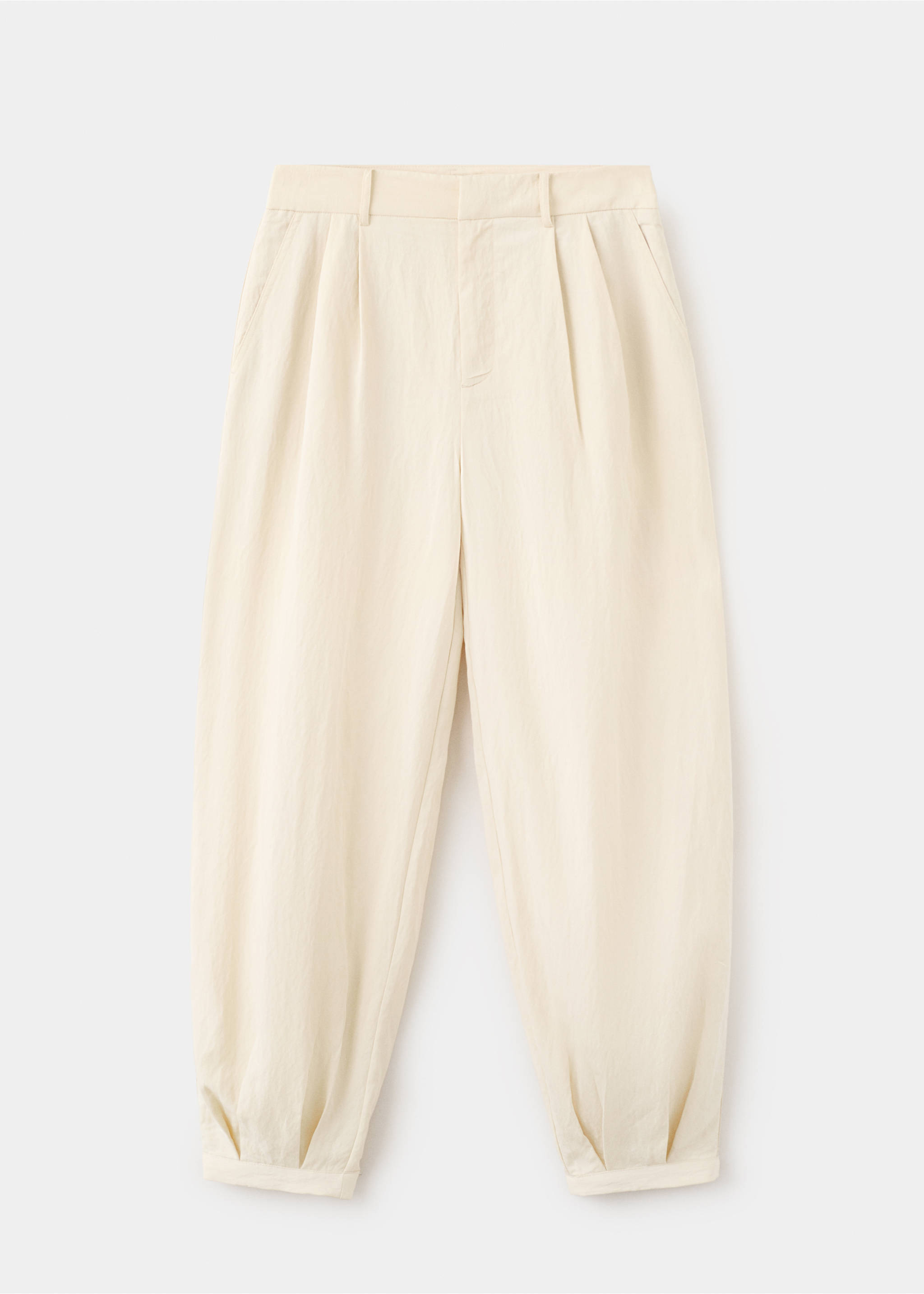 Lyocell harem trousers - Article without model, Light/Pastel Grey. Ref: 27029066-00.