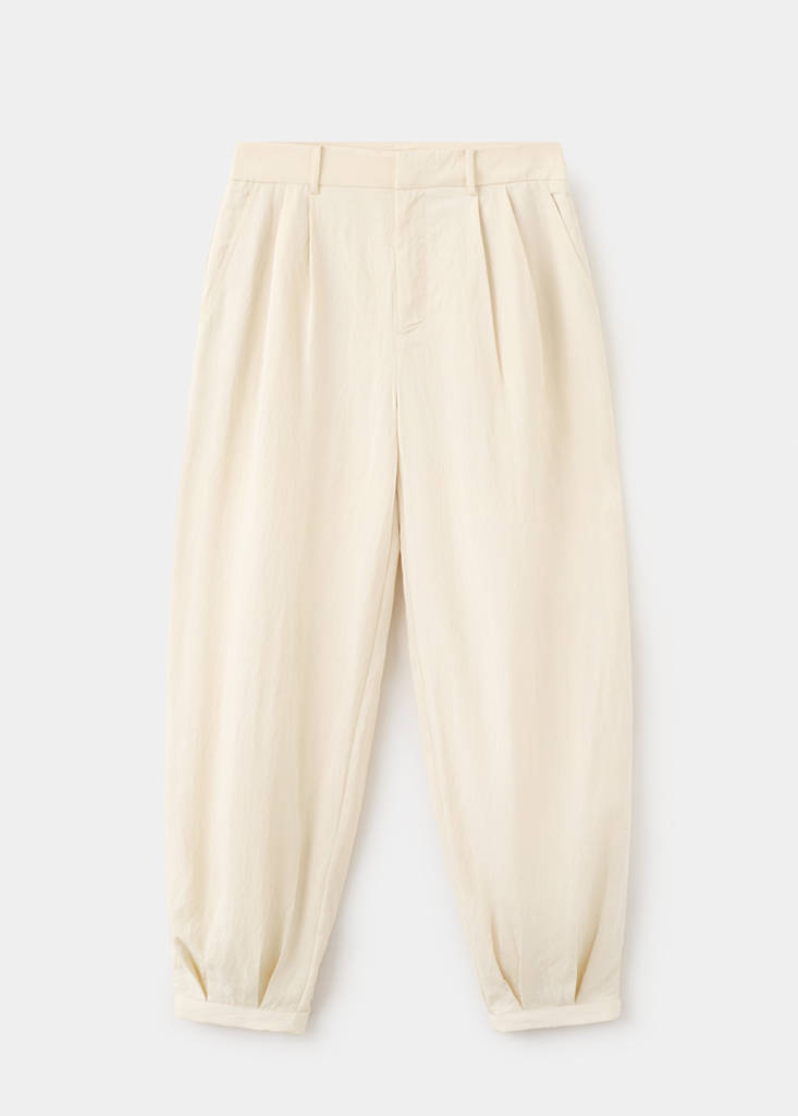 Lyocell harem trousers — Light/Pastel Grey