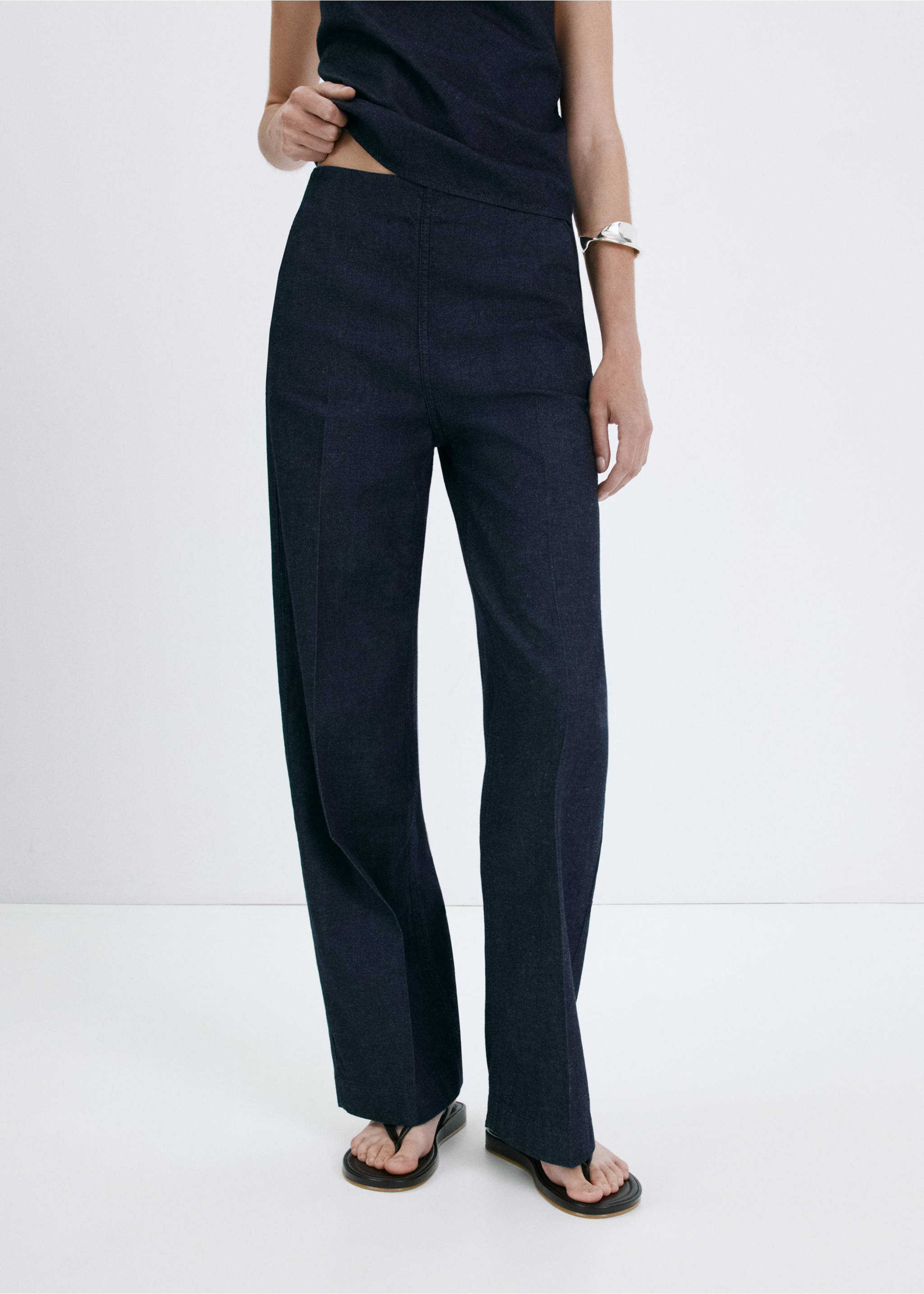 Pantalon carla - Plan moyen, Bleu. Ref: 27029068-00.