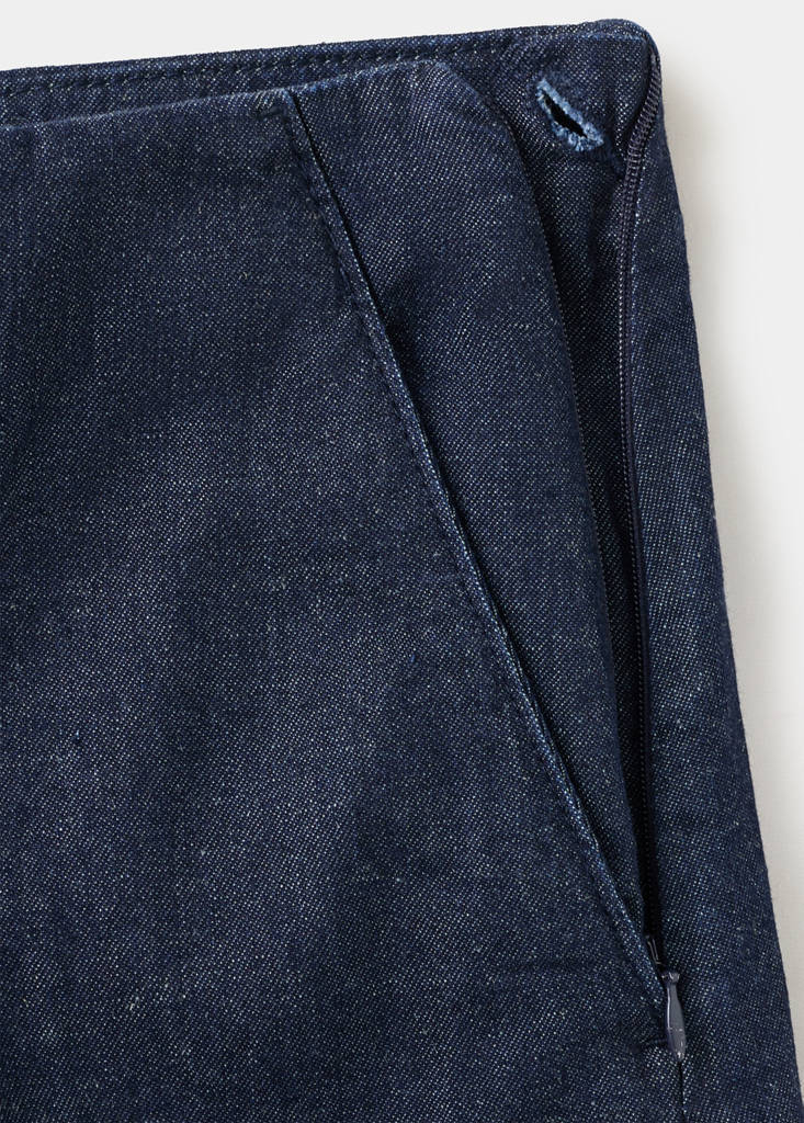 High-waisted denim trousers — Open Blue