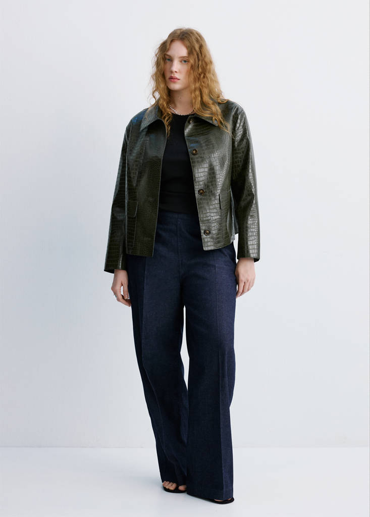 High-waisted denim trousers — Open Blue